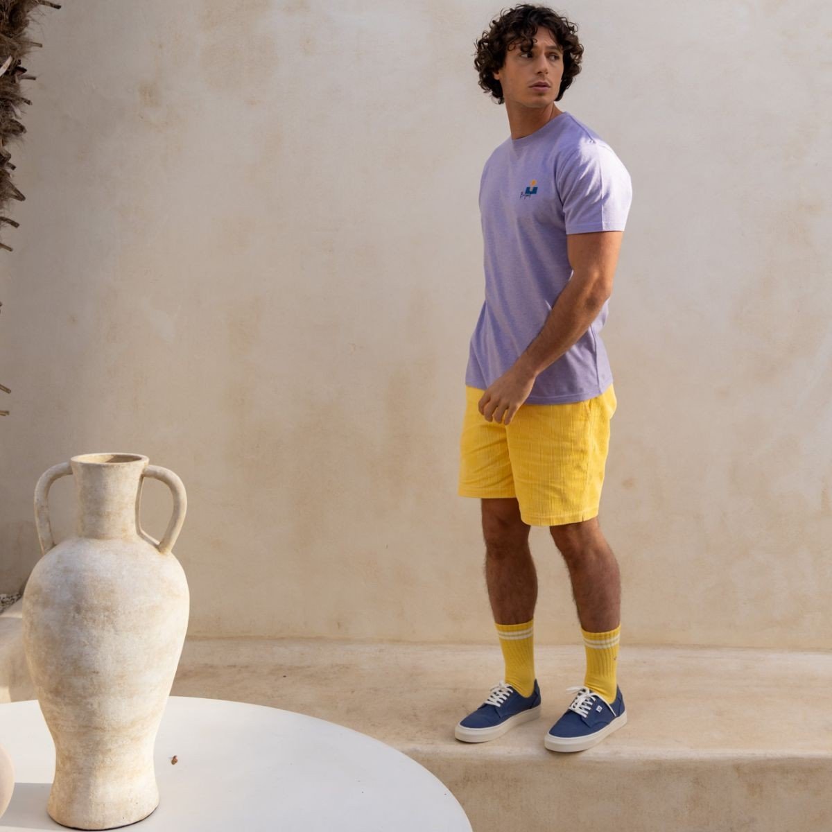 Ridge velvet shorts BILLYBELT Yellow