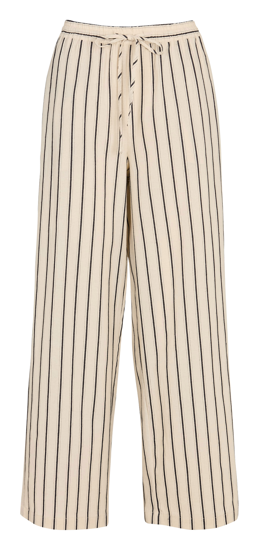 Straight striped cotton pants NORR Black