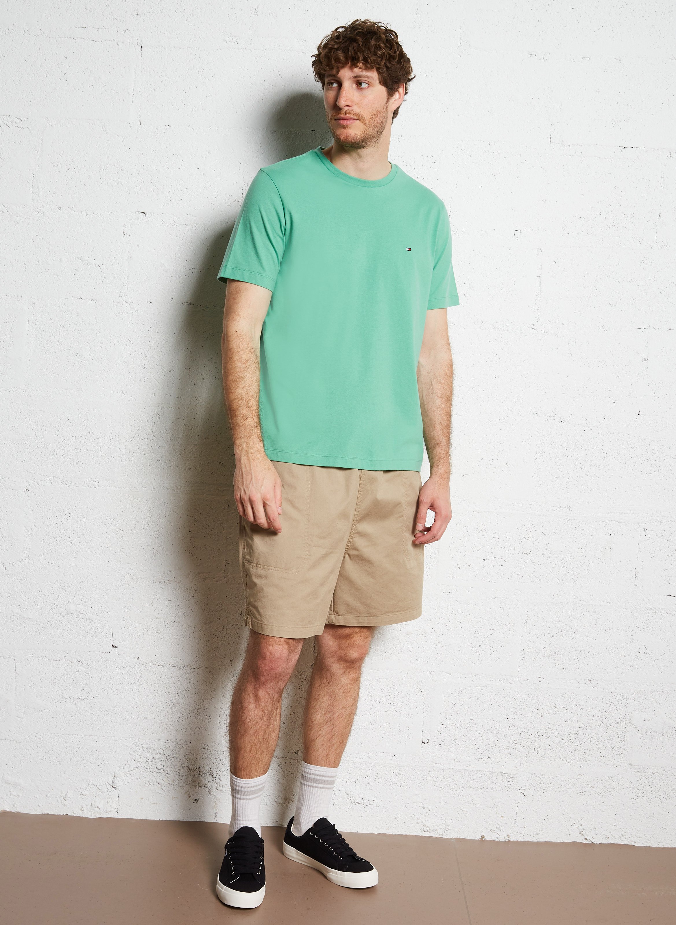 Straight cotton shorts DICKIES Beige
