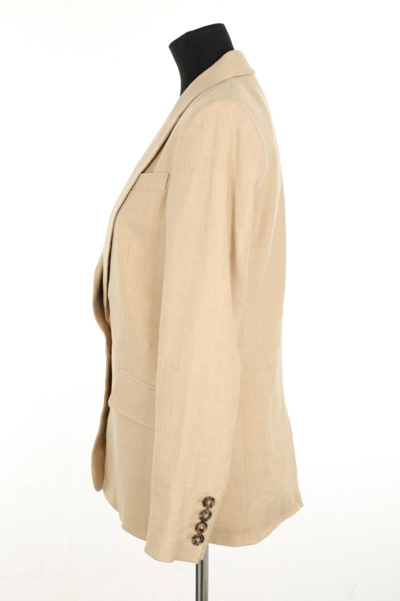 Linen blazer FRAME - Seconde Main Beige