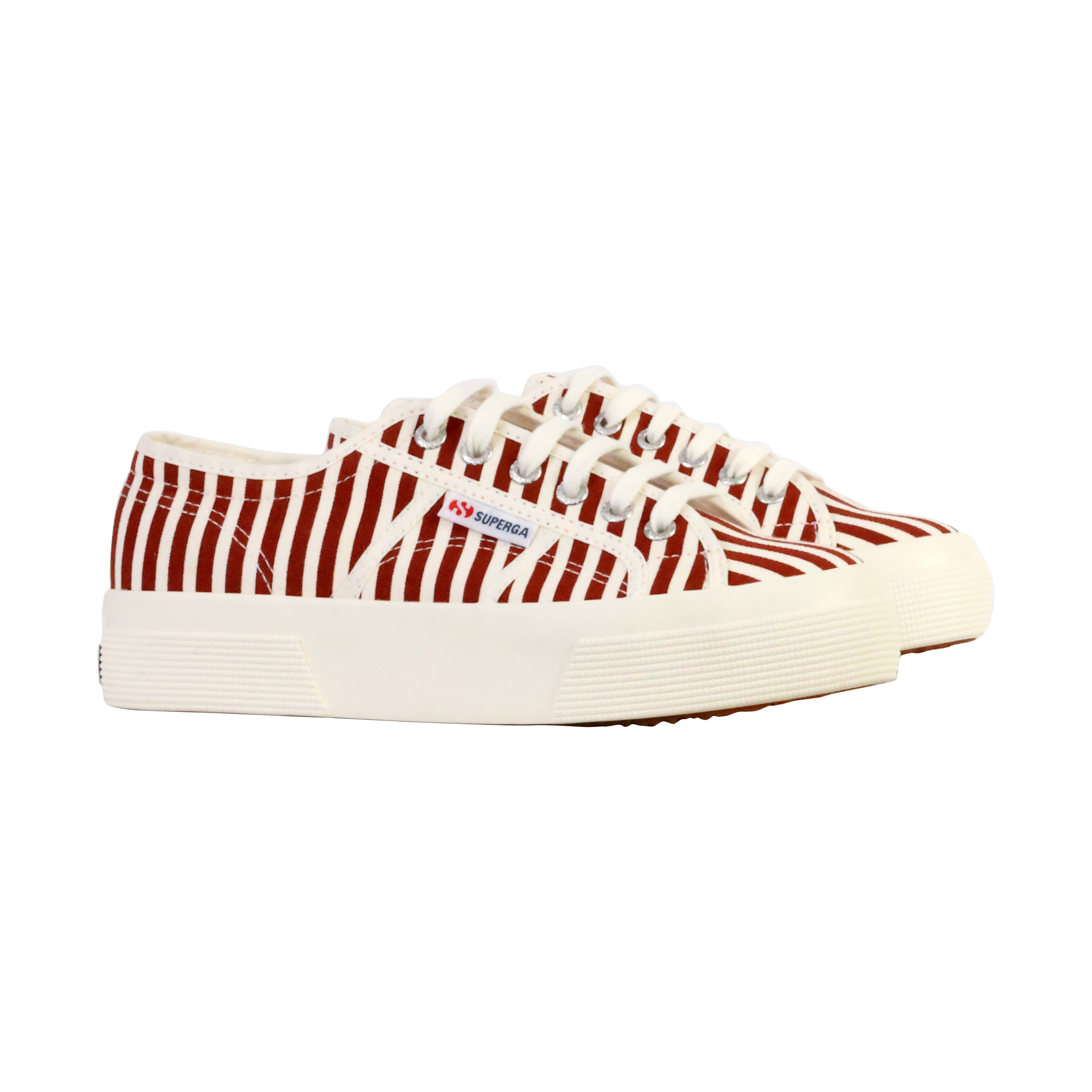 Superga Stripes Print Lace-Up Sneakers SUPERGA Red