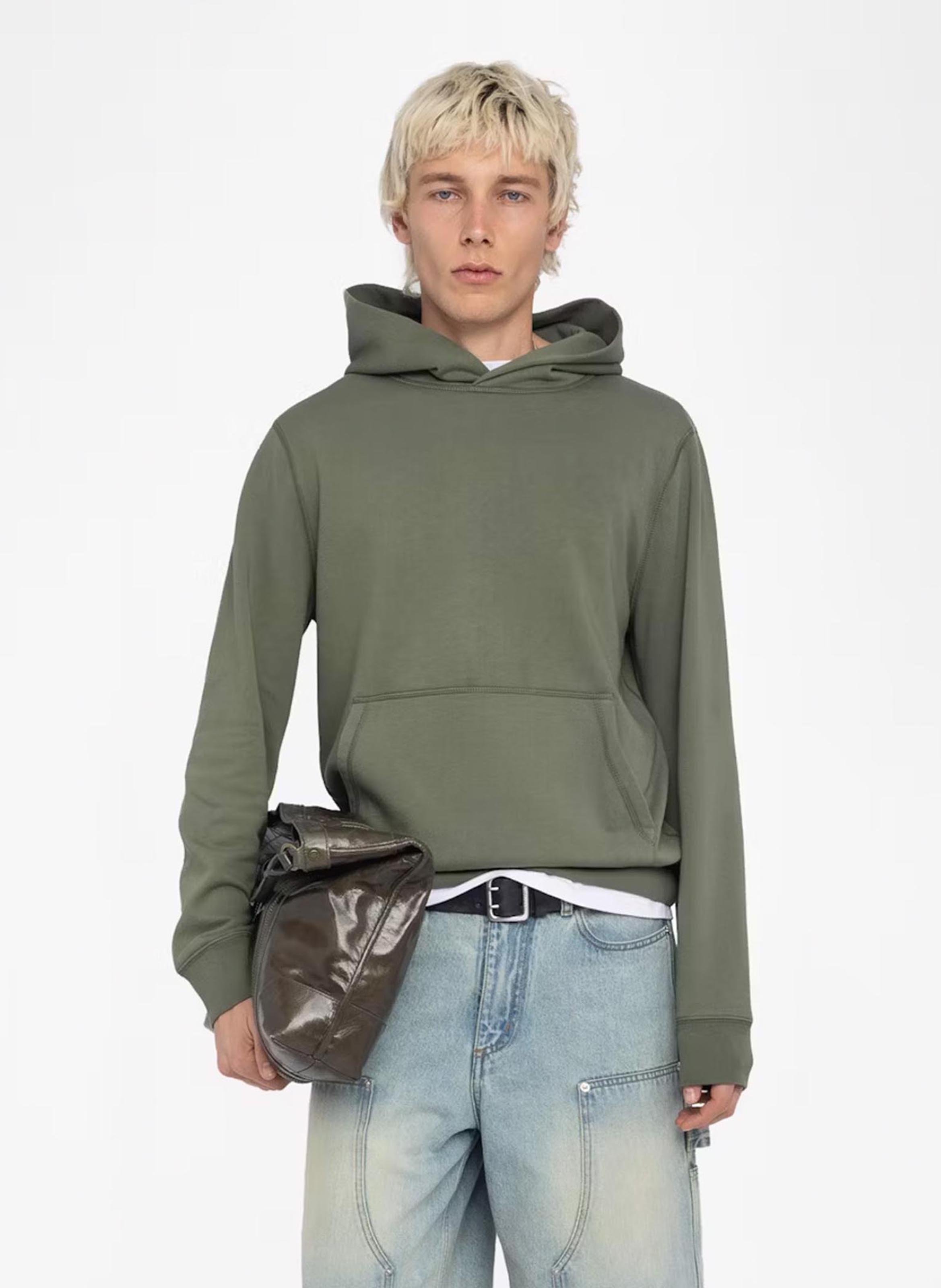 Sweat à capuche en coton imprimé ZADIG&amp;VOLTAIRE Vert