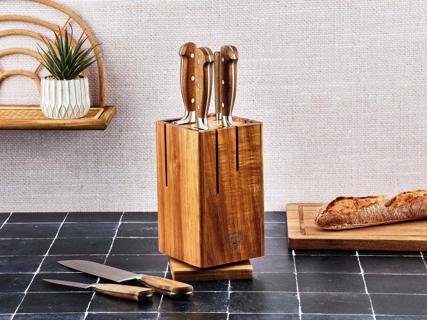 Jakob Skagen Kitchen Knife Set - 7 pieces BJORN Brown