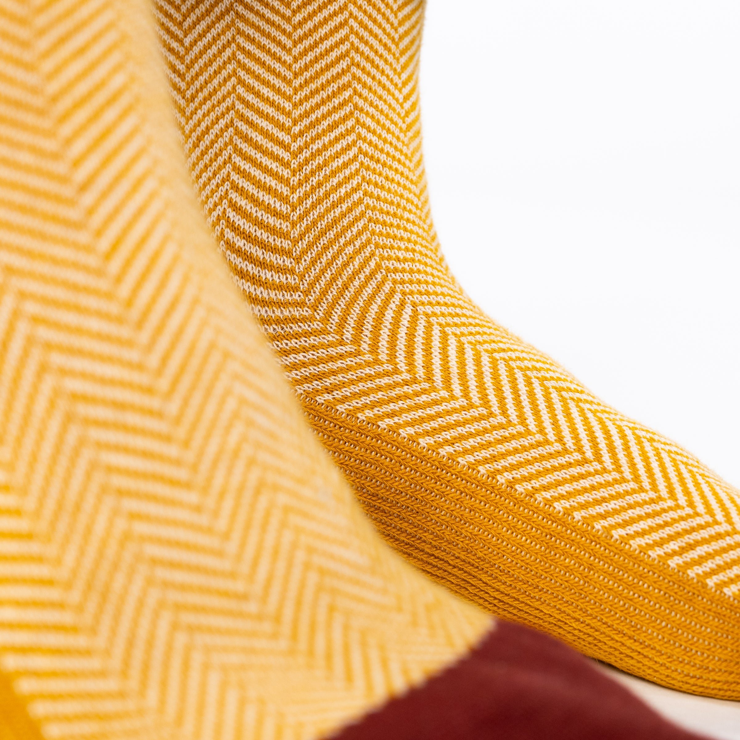 Combed cotton herringbone socks BILLYBELT Yellow