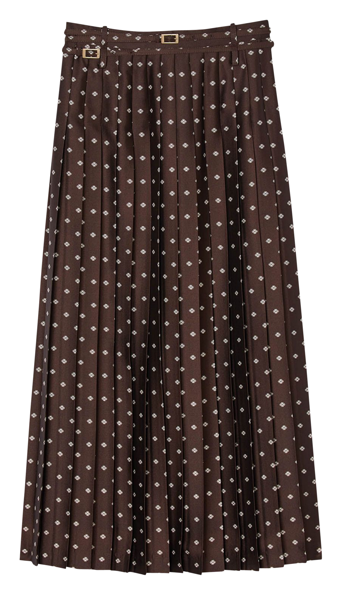 Jupe longue imprimée SANDRO Marron