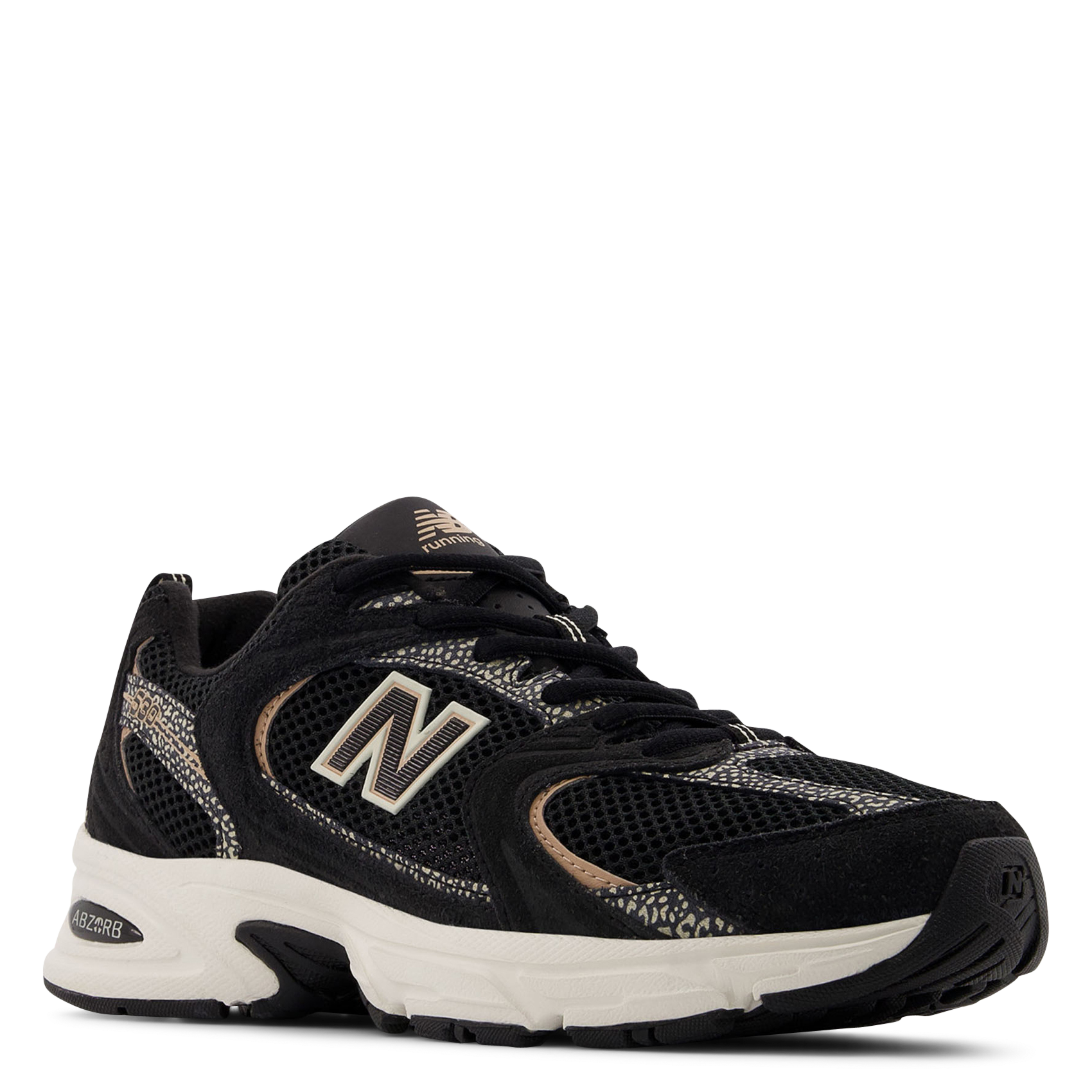 Low-top leather mix sneakers NEW BALANCE Black