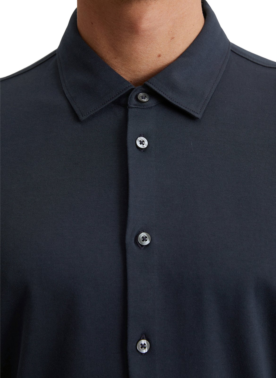 Chemise col classique manches contrastantes en coton MARC O'POLO Blue