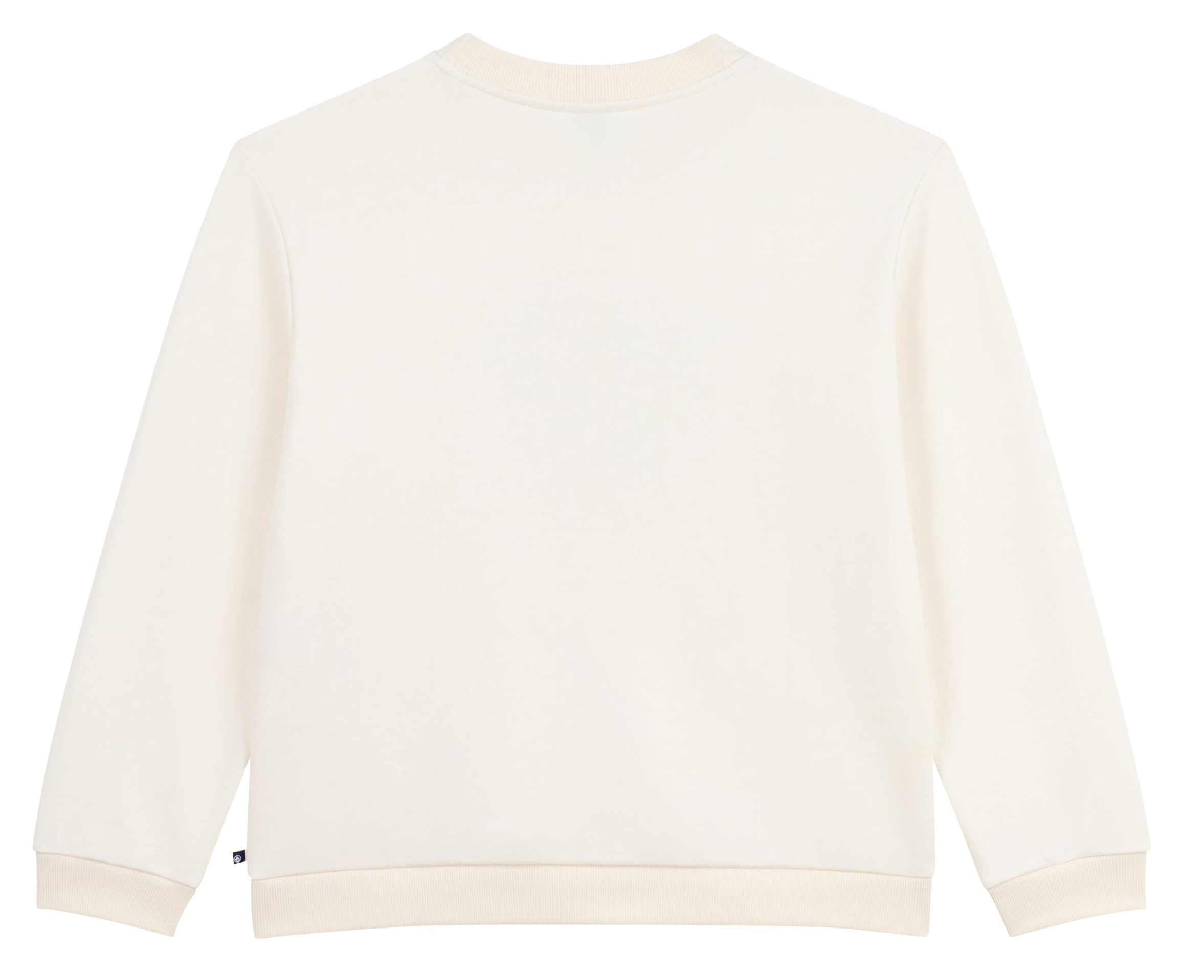 Sweat col rond en coton PETIT BATEAU Blanc