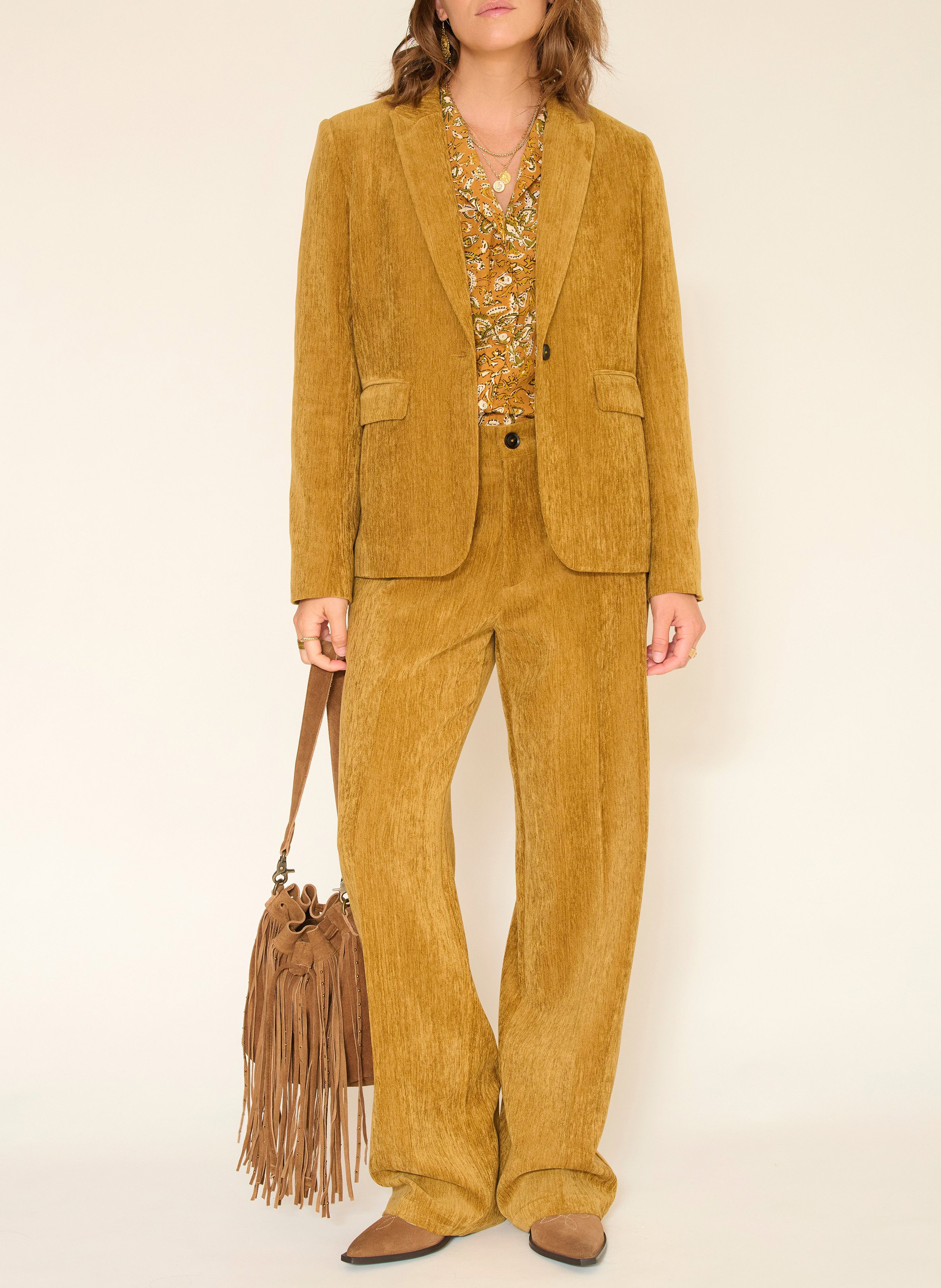 Gerade Hose mit Velours-Effekt MKT Braun