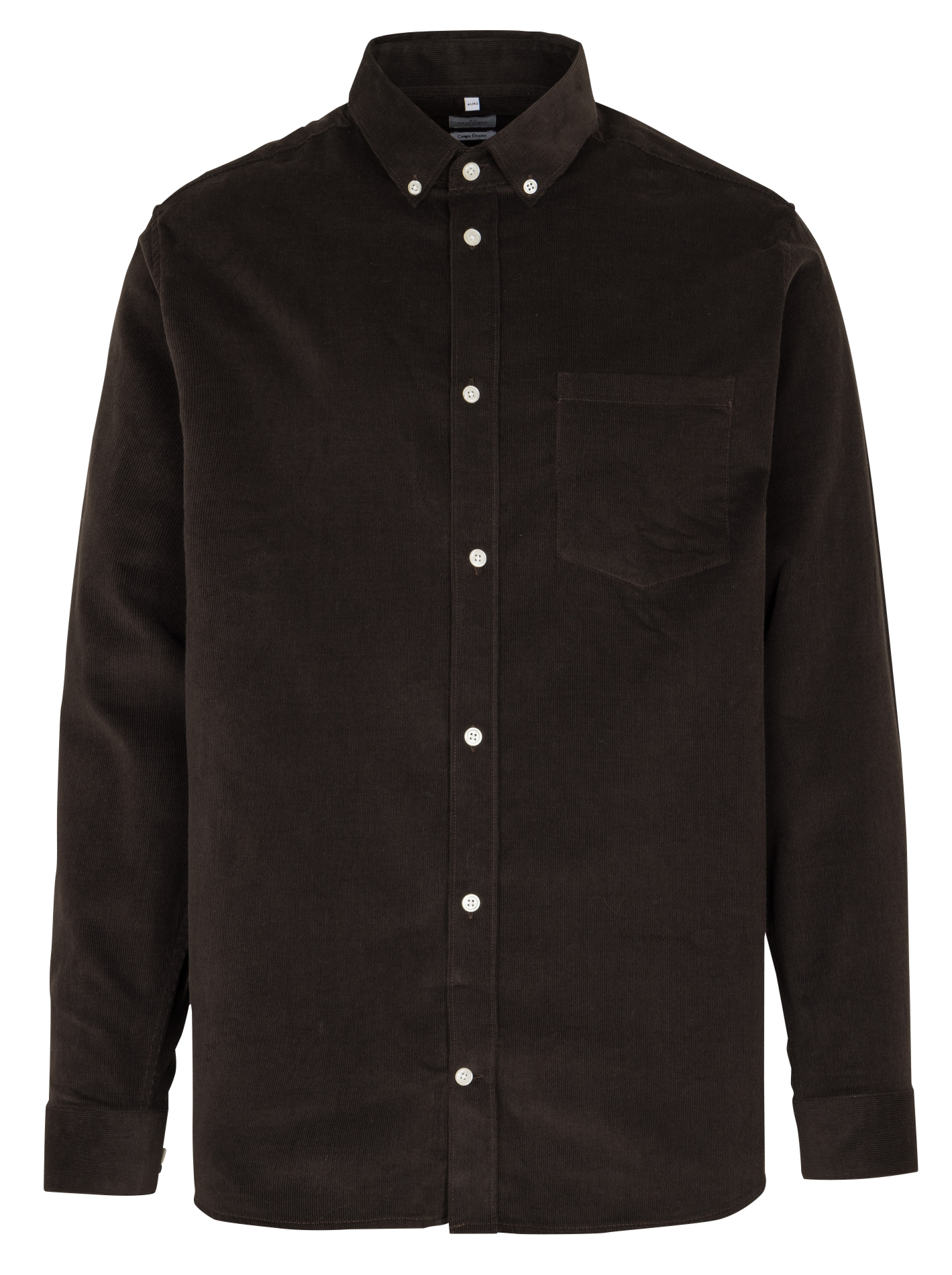 Straight ribbed cotton shirt AU PRINTEMPS PARIS Brown