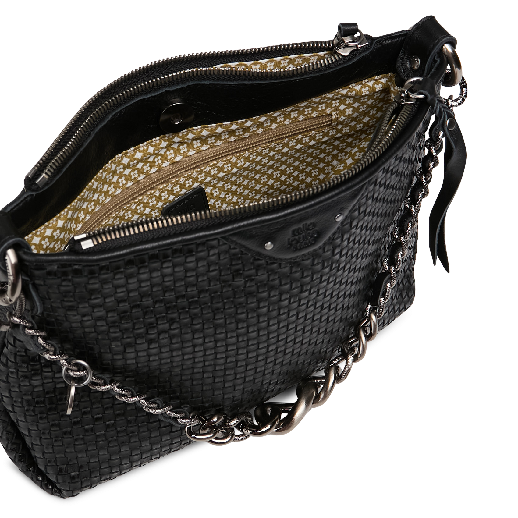 Brieftasche aus Leder MILA LOUISE Schwarz