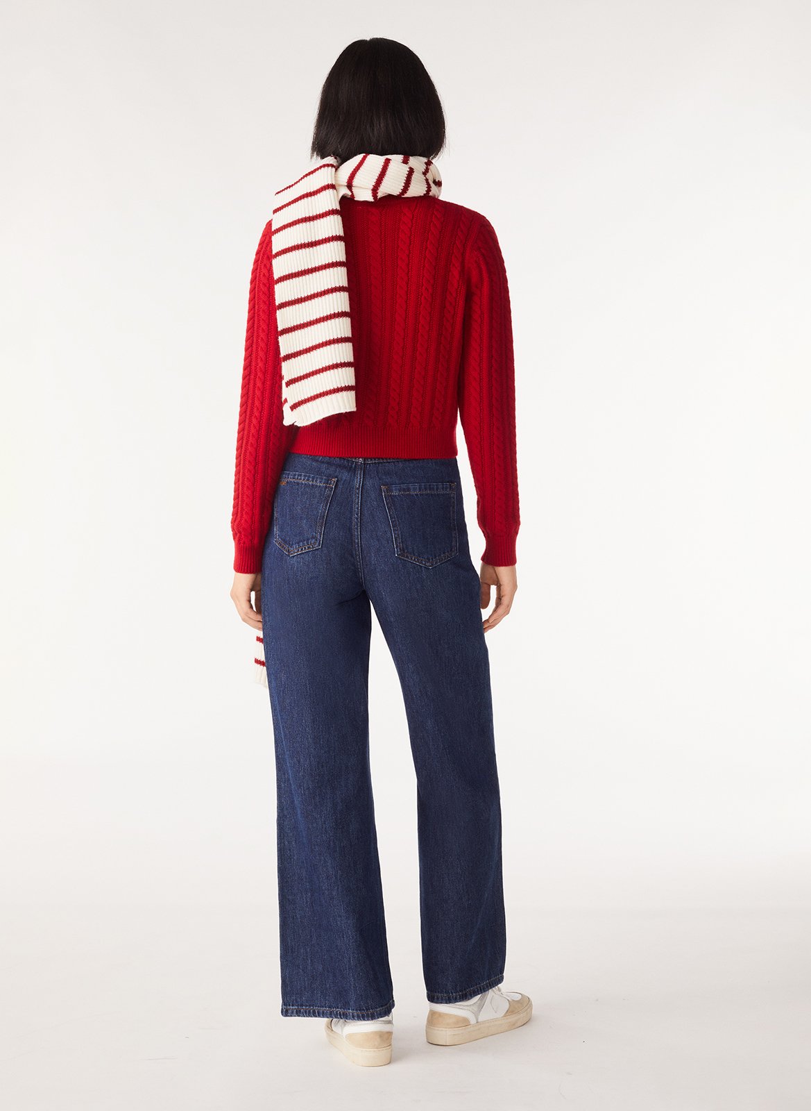High-rise flared cotton jeans BA&SH Blue