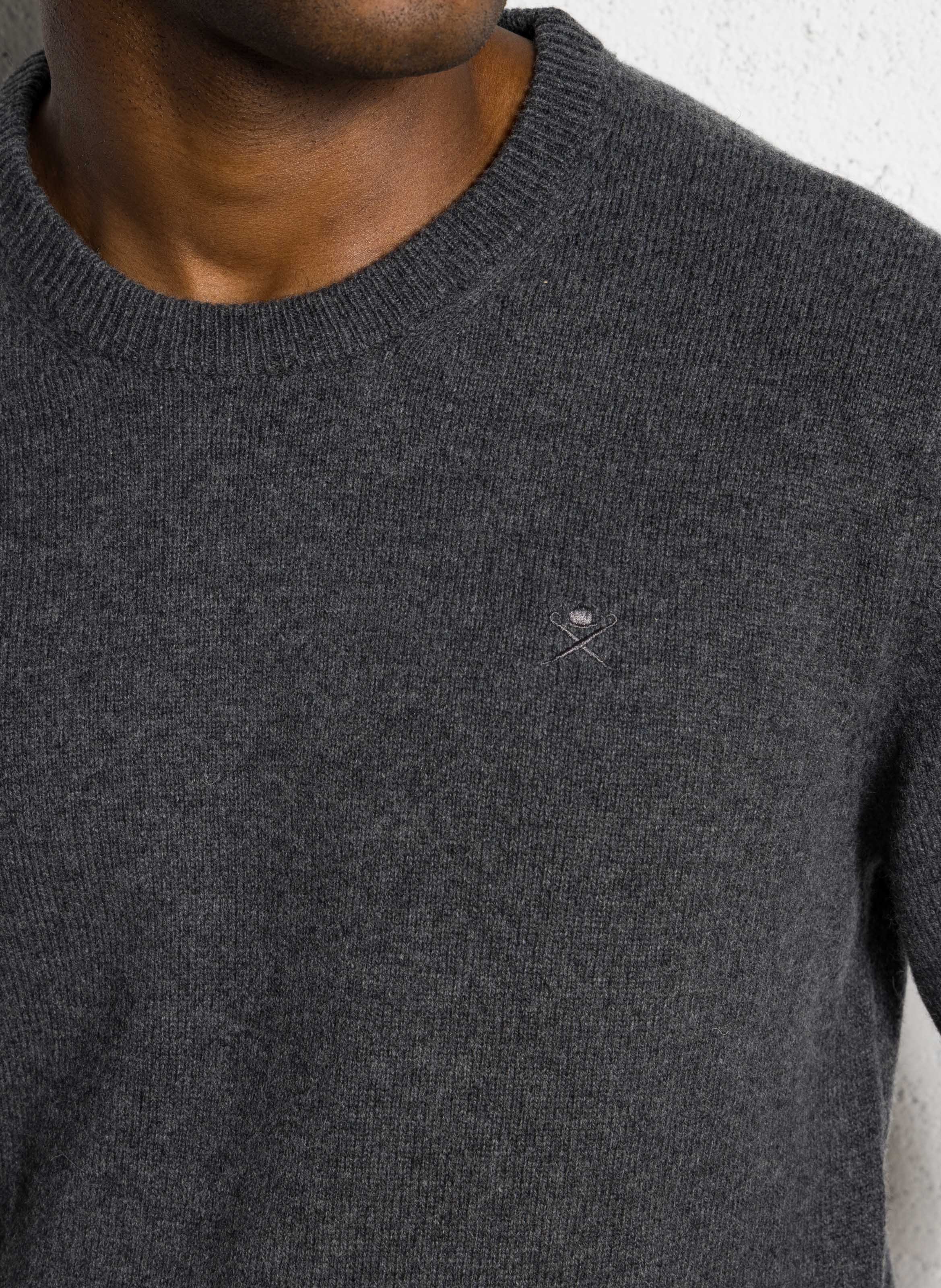 Rundhalsausschnitt Pullover aus Wolle HACKETT Grau