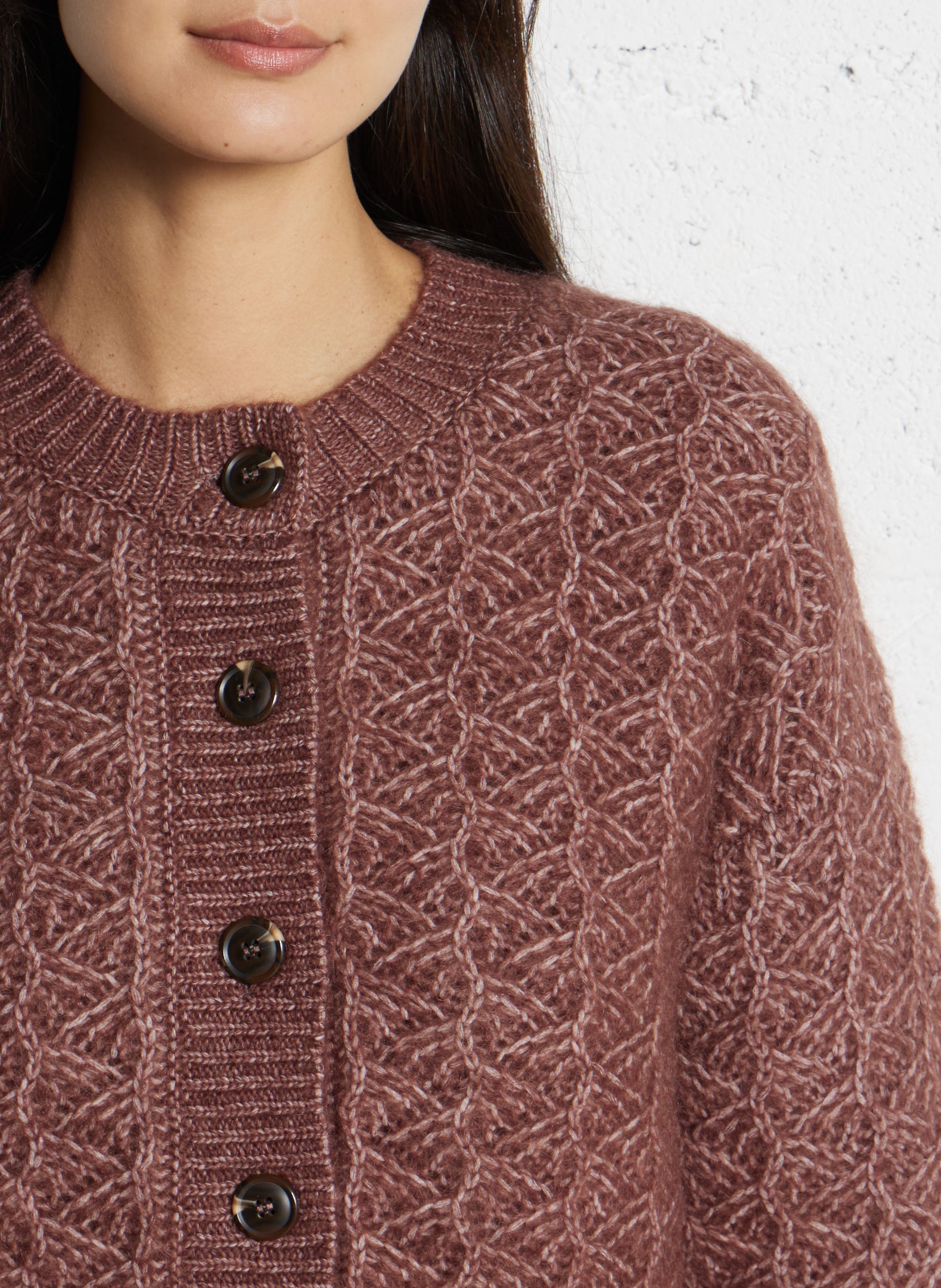 Straight knitted knit vest MAISON 123 Purple