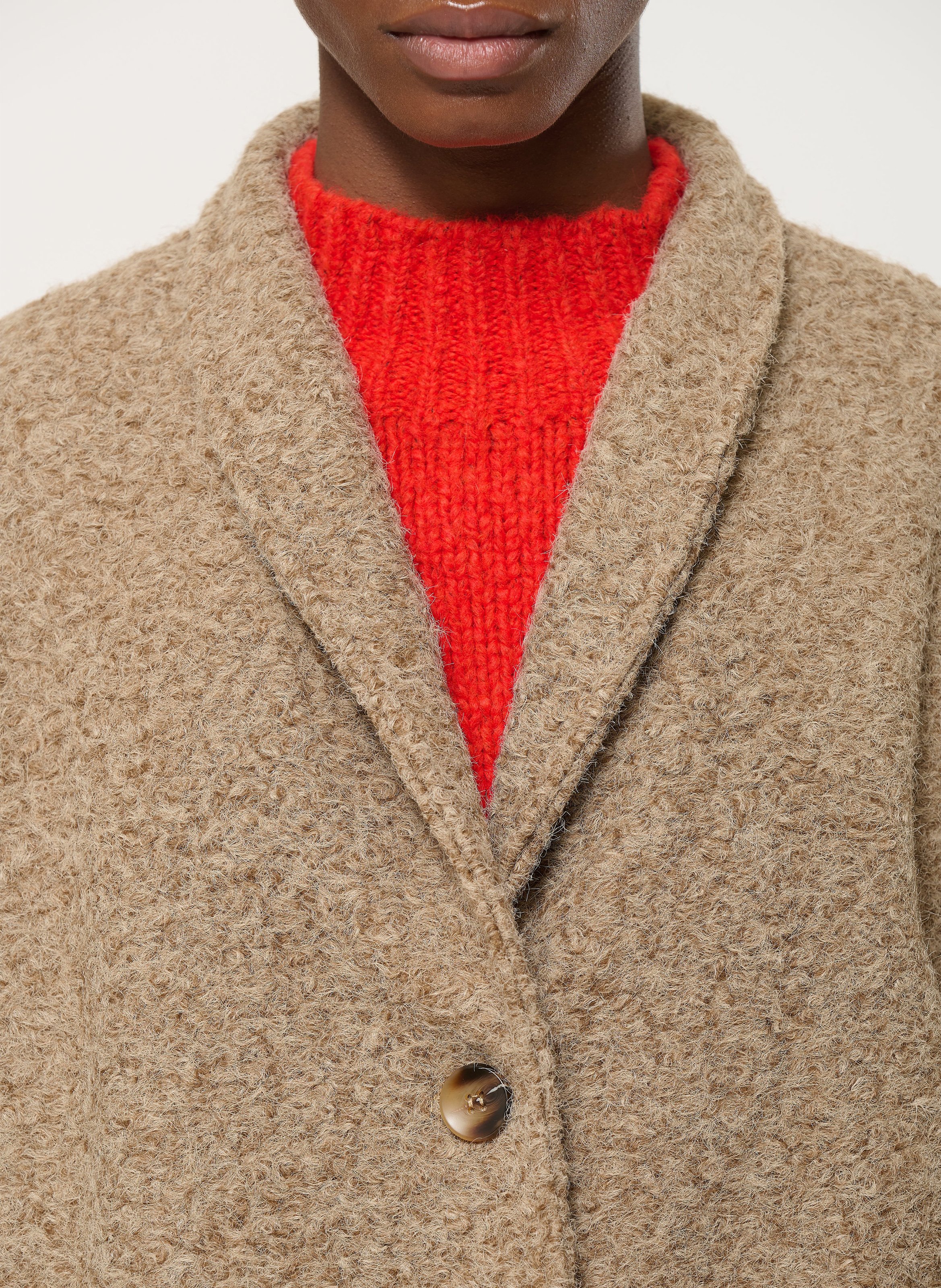 Manteau col montant HUMILITY Beige