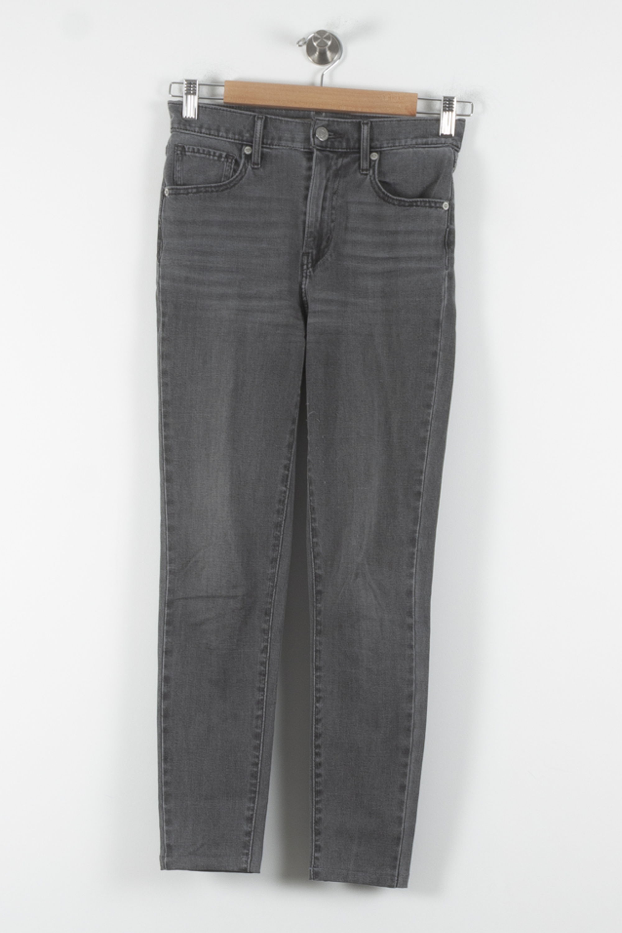 Cropped slim jeans with studs LEVI'S - Seconde main Grey