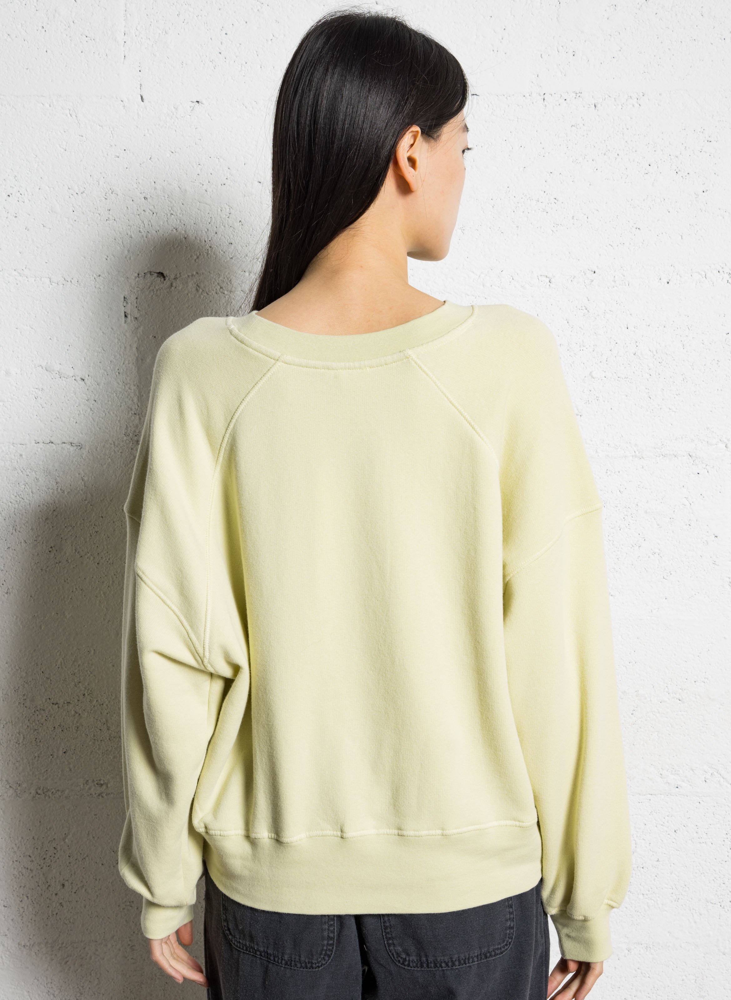 Sweat oversize col rond en coton mélangé AMERICAN VINTAGE Vert