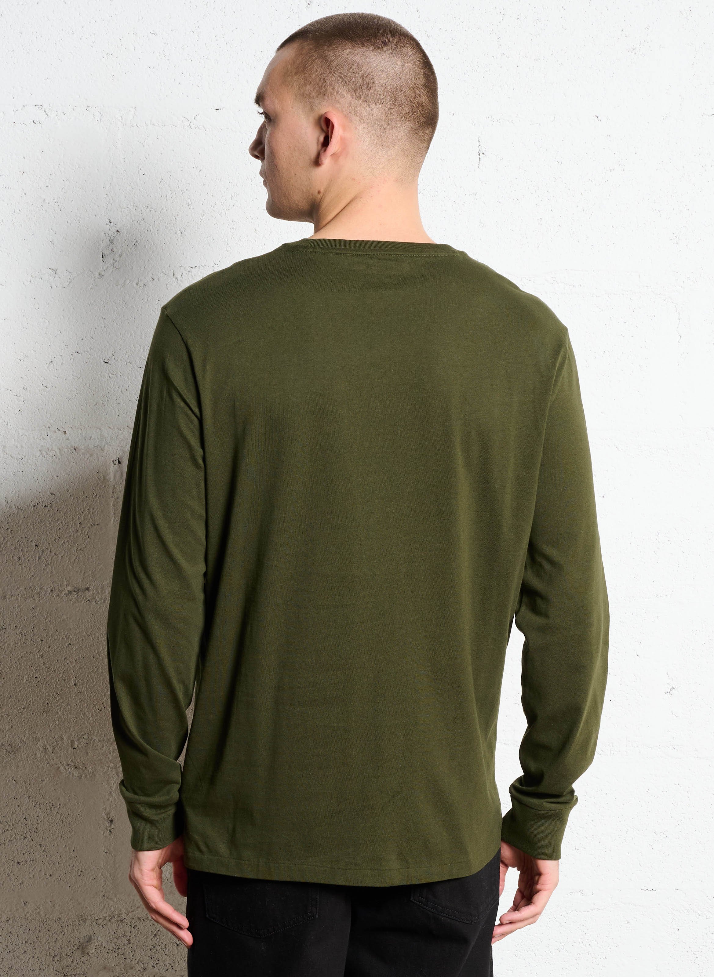 Tee-shirt slim col rond en coton POLO RALPH LAUREN Vert