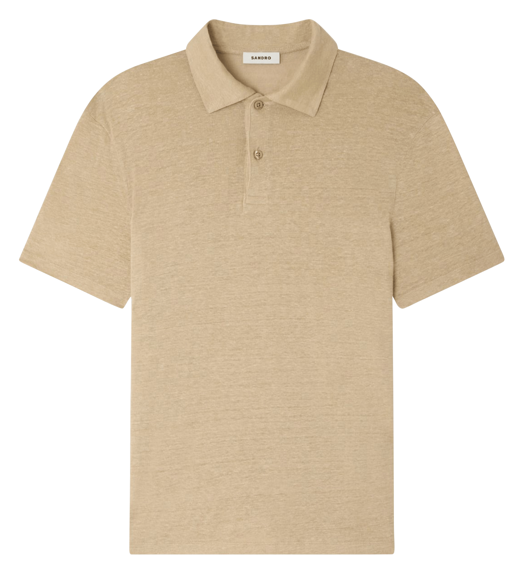 Polo regular-fit en lin SANDRO Beige