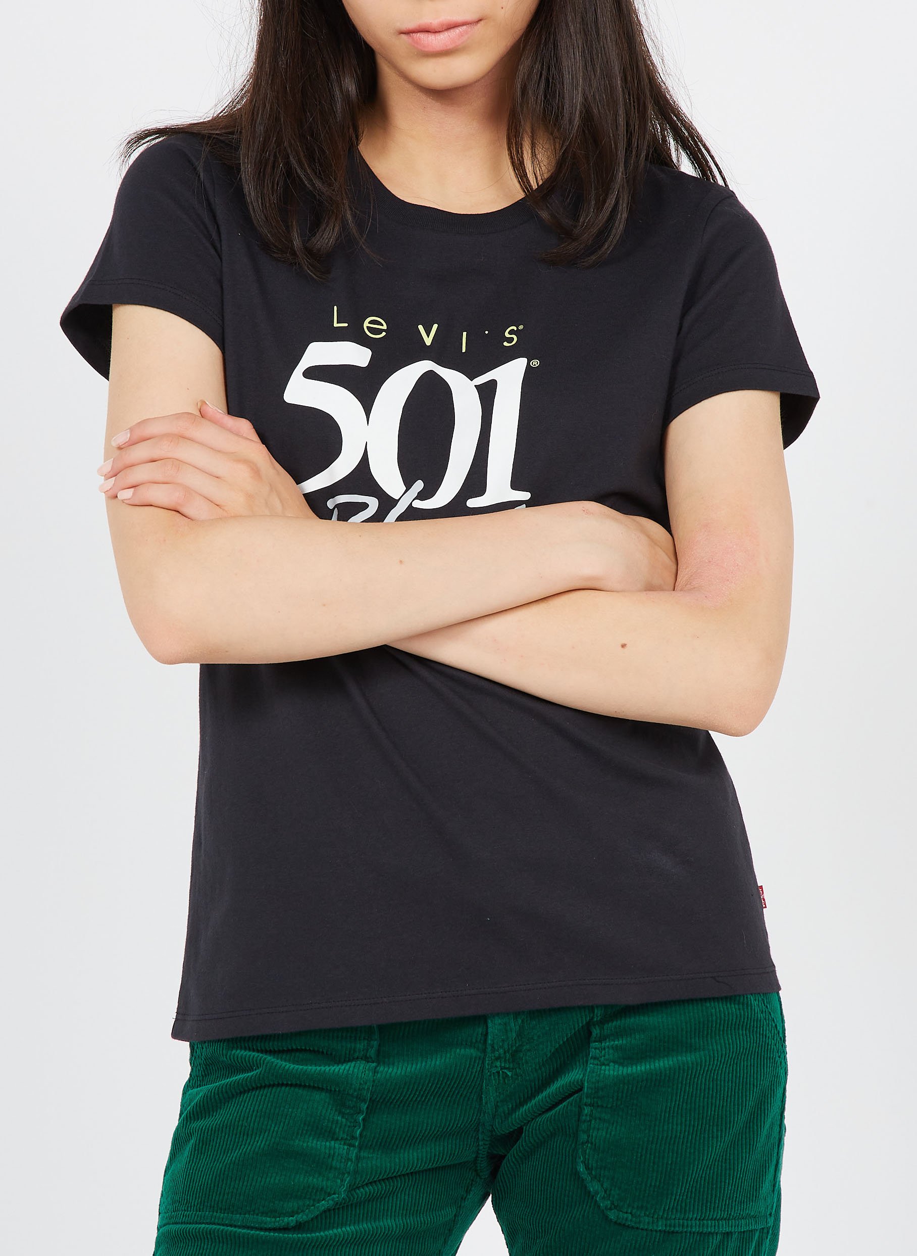 Round-neck cotton T-shirt LEVI&#039;S Black