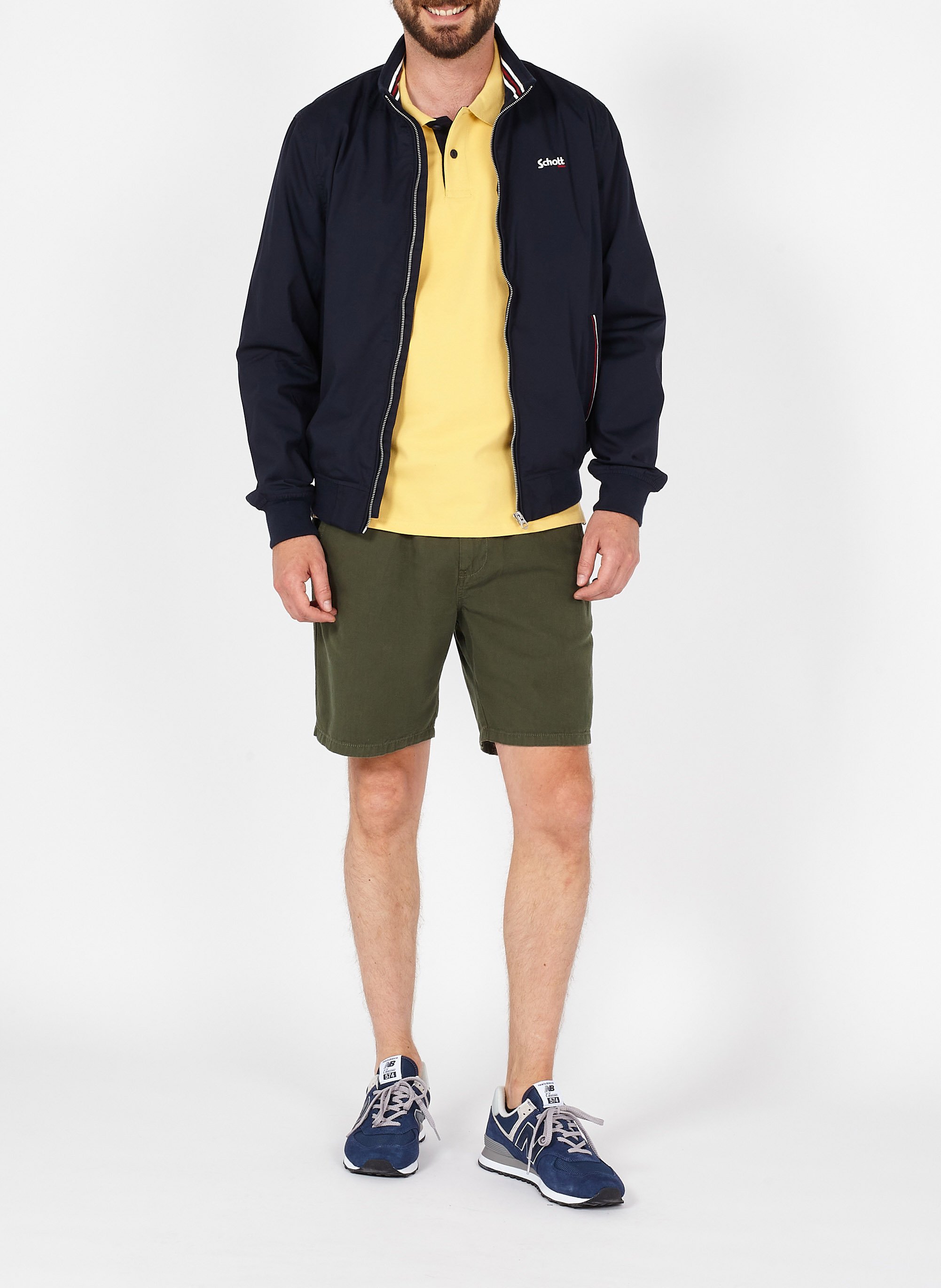 Blouson col montant regular-fit SCHOTT Bleu