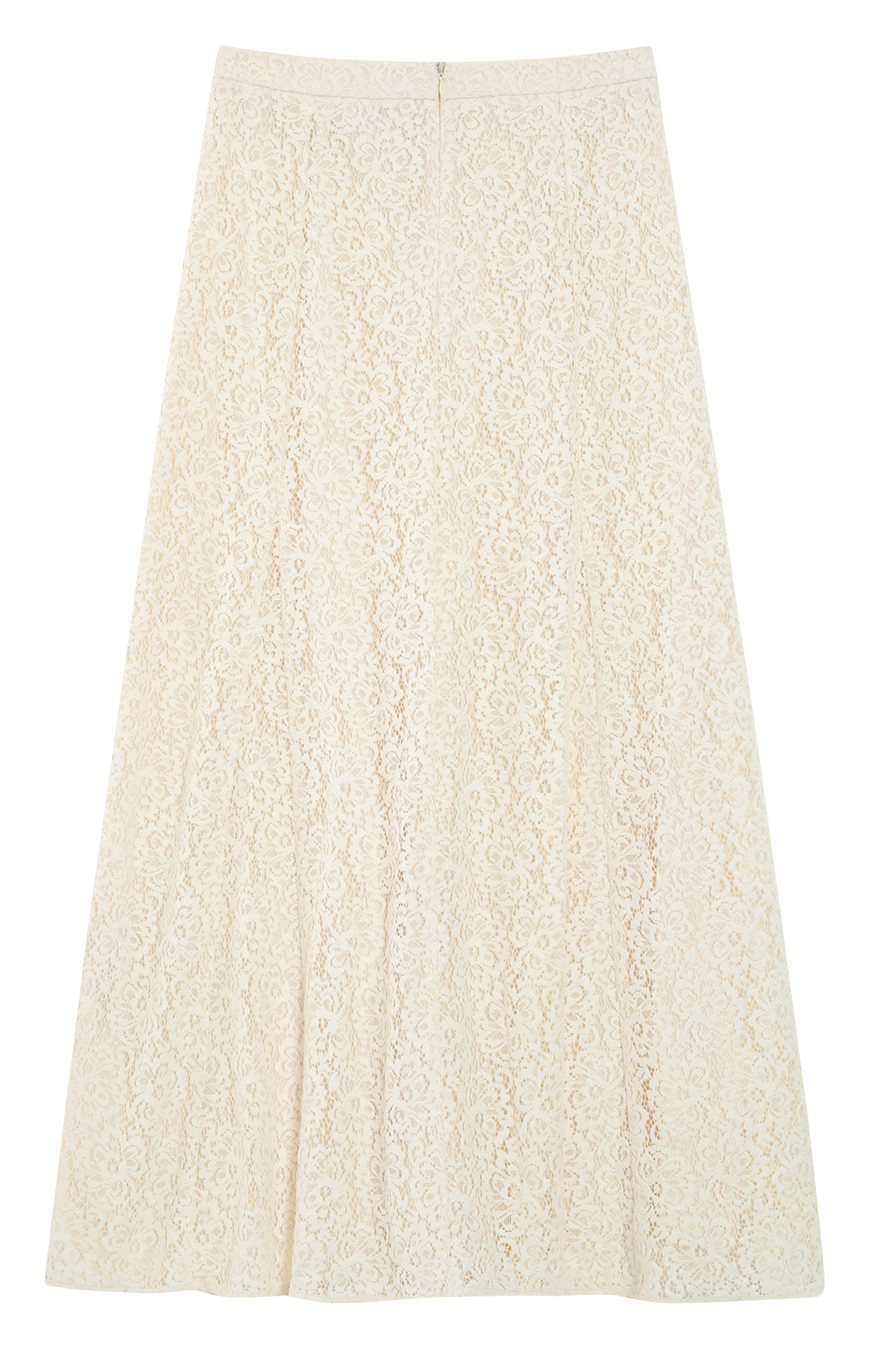 Flared long lace skirt GRACE ET MILA White