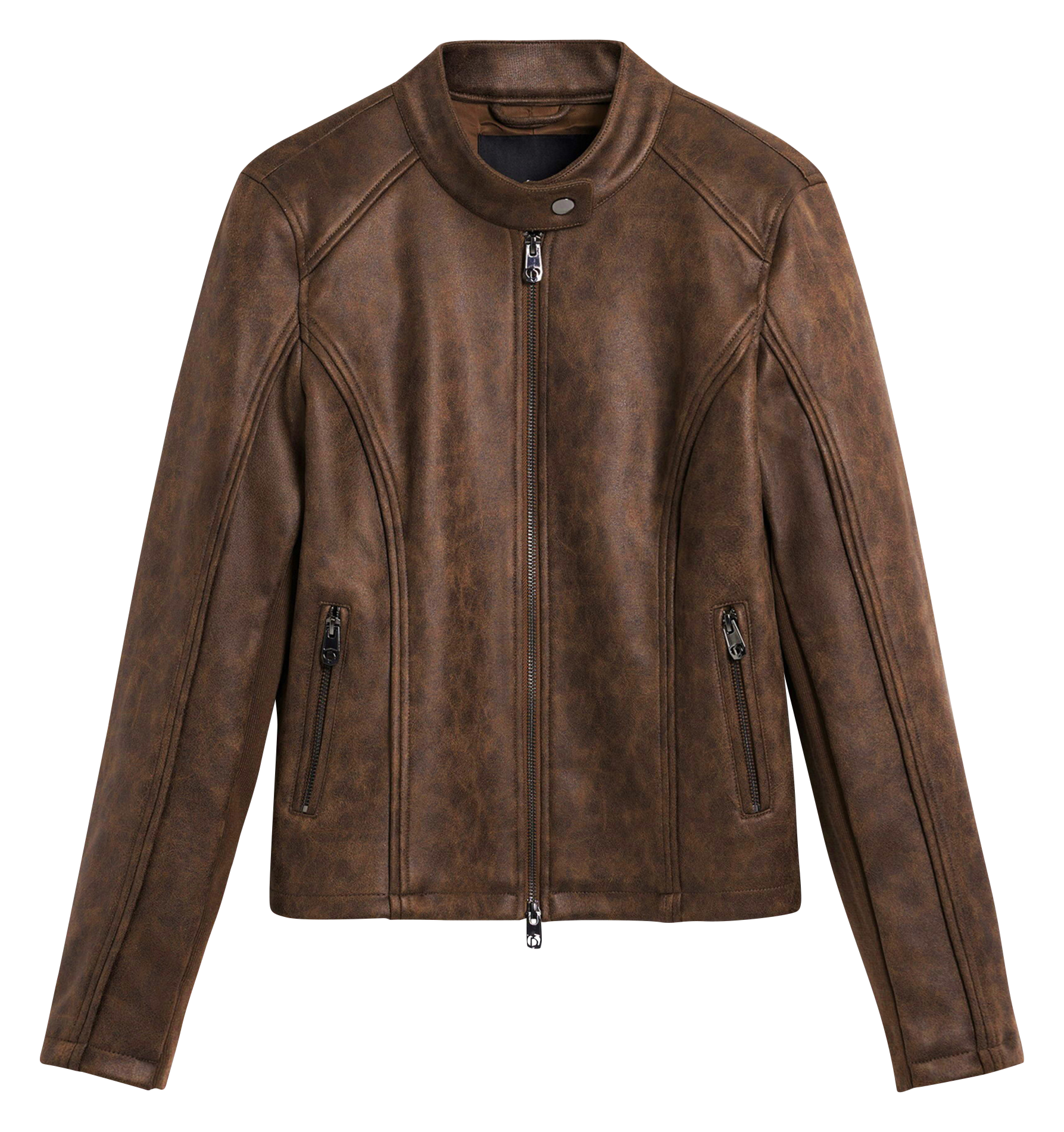 Jacke mit Reißverschluss und Taschen, einfarbig DESIGUAL Braun