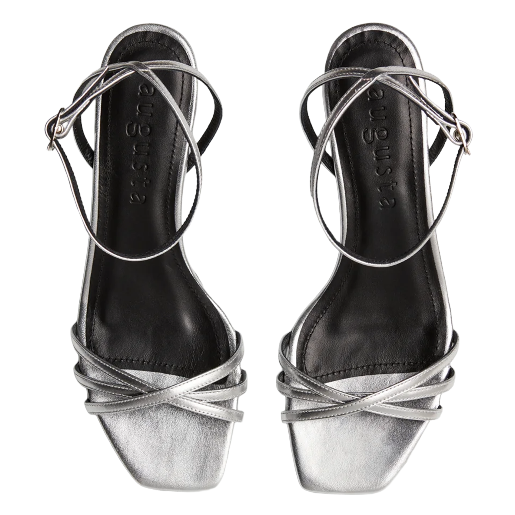 Sandales hautes en cuir AUGUSTA Argent