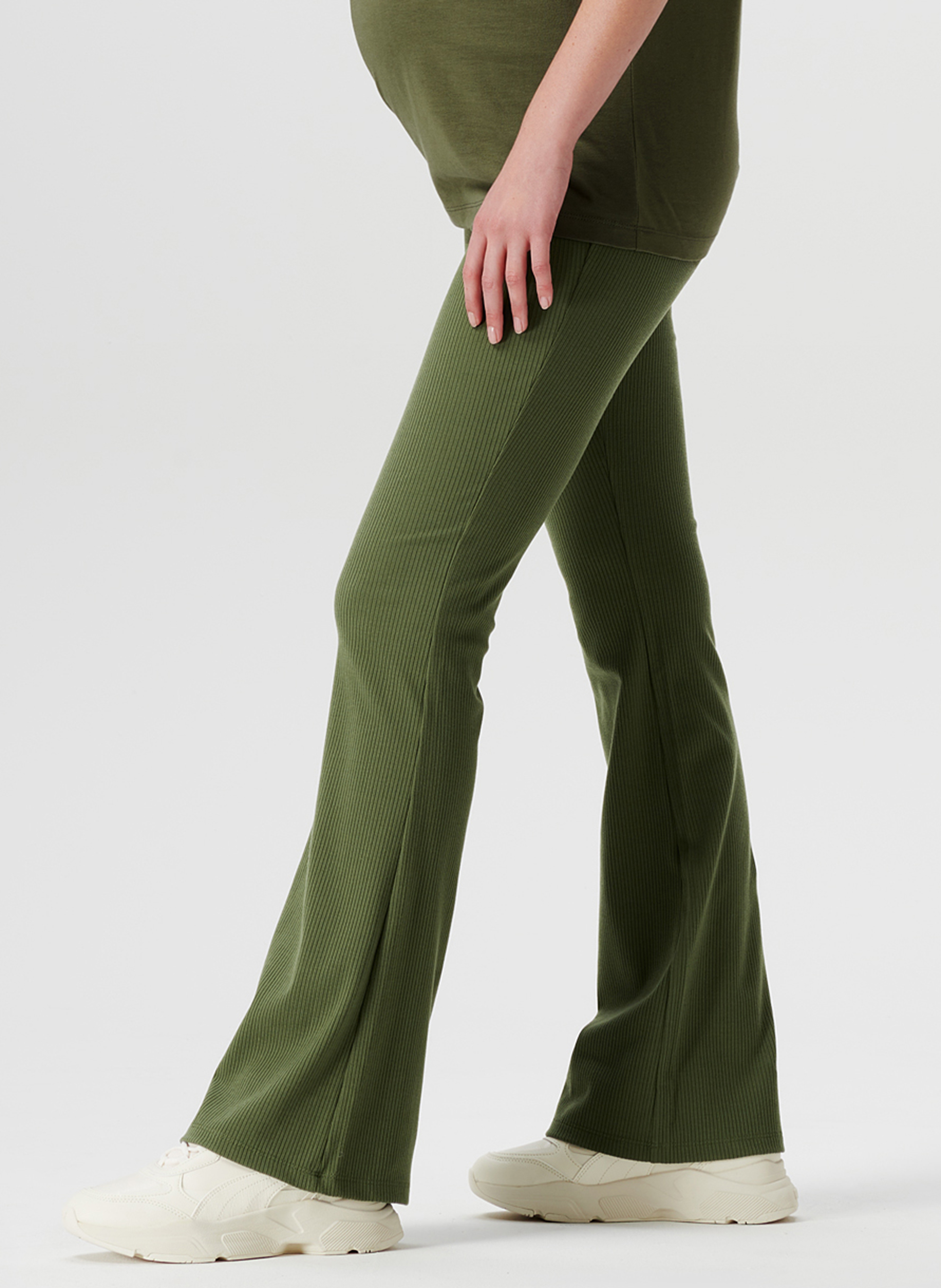 Pantalon flare côtelé de grossesse  SUPERMOM Kaki