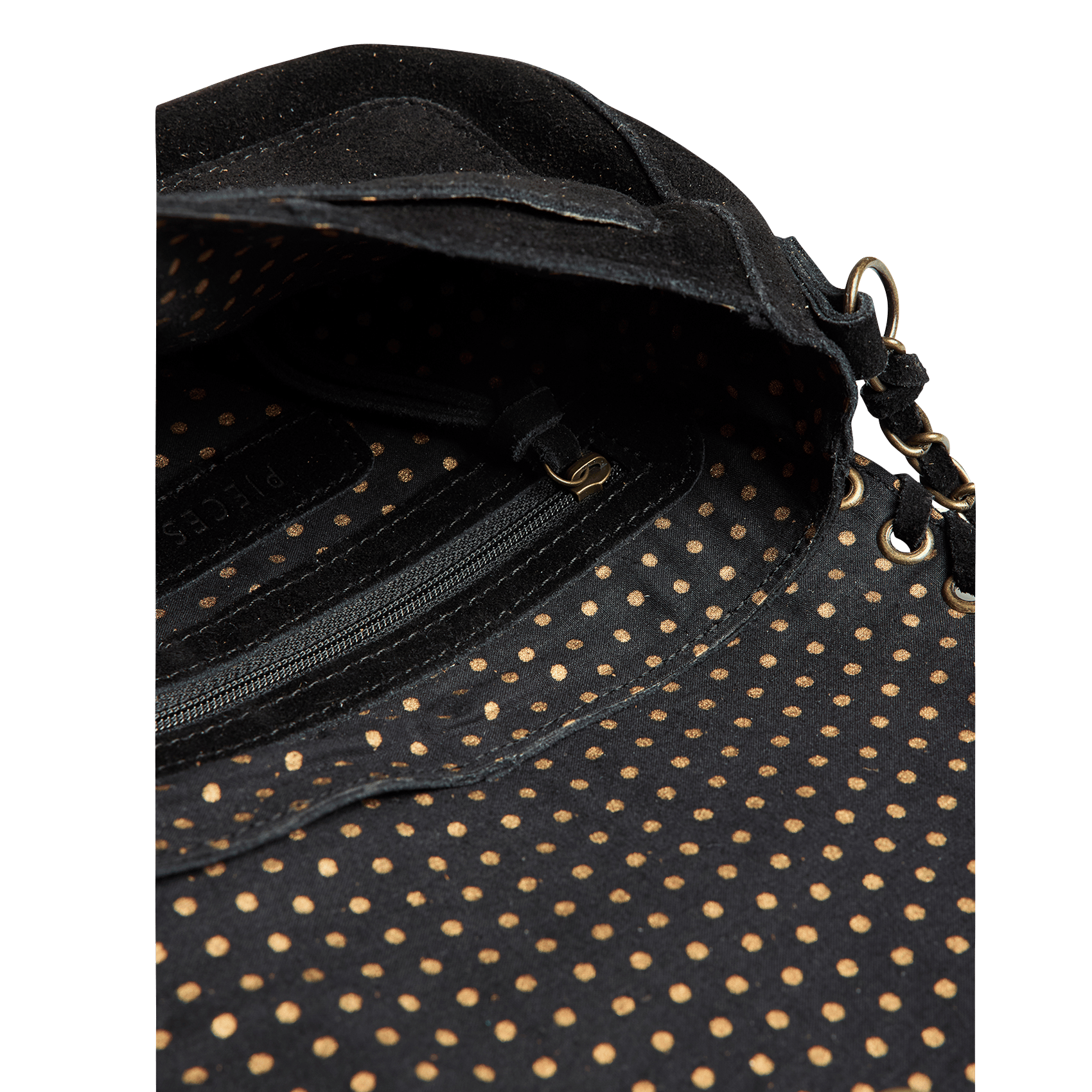 Sac bandoulière bi-matière PIECES Noir