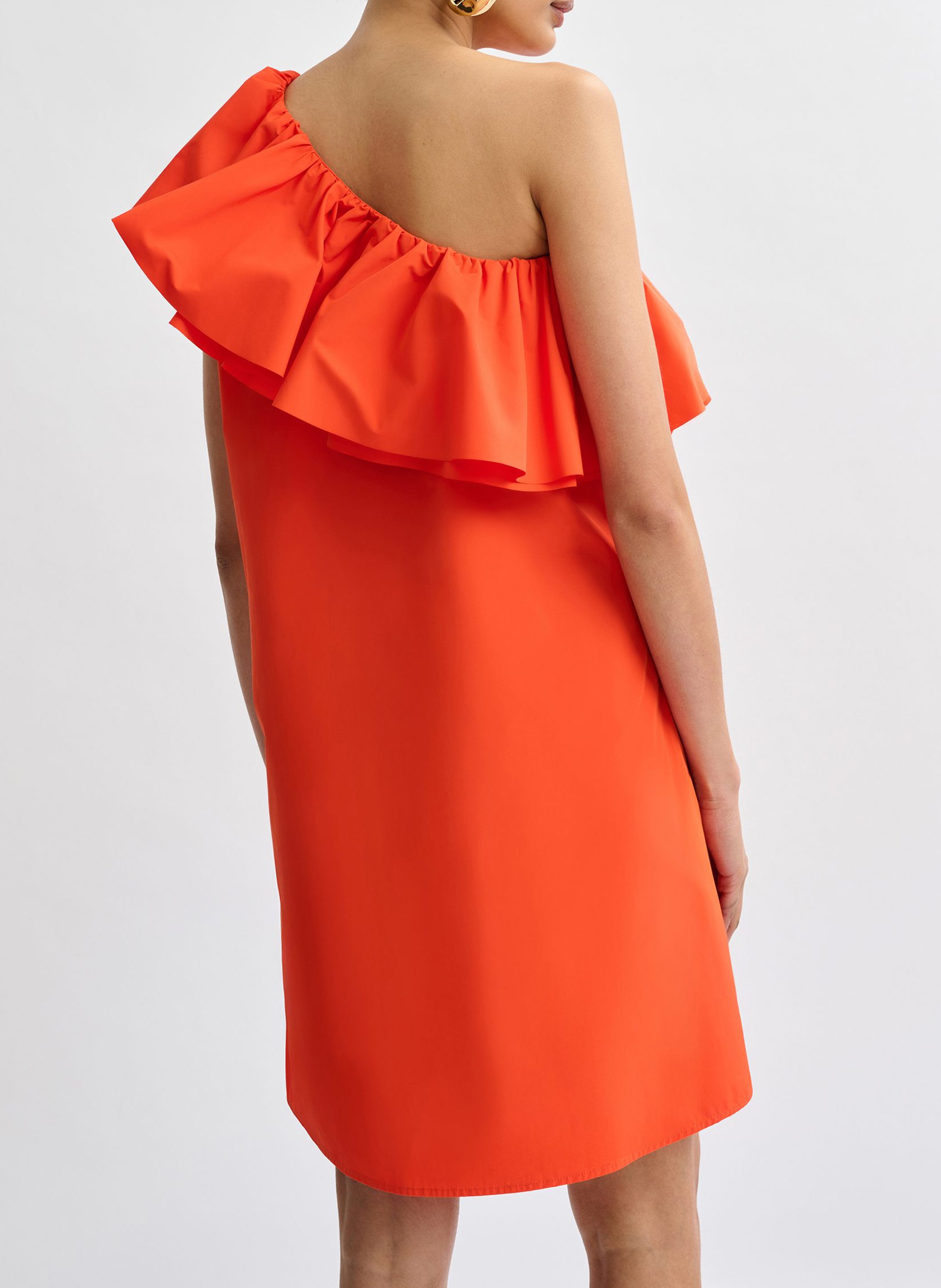 Robe courte col asymétrique ESSENTIEL ANTWERP Orange