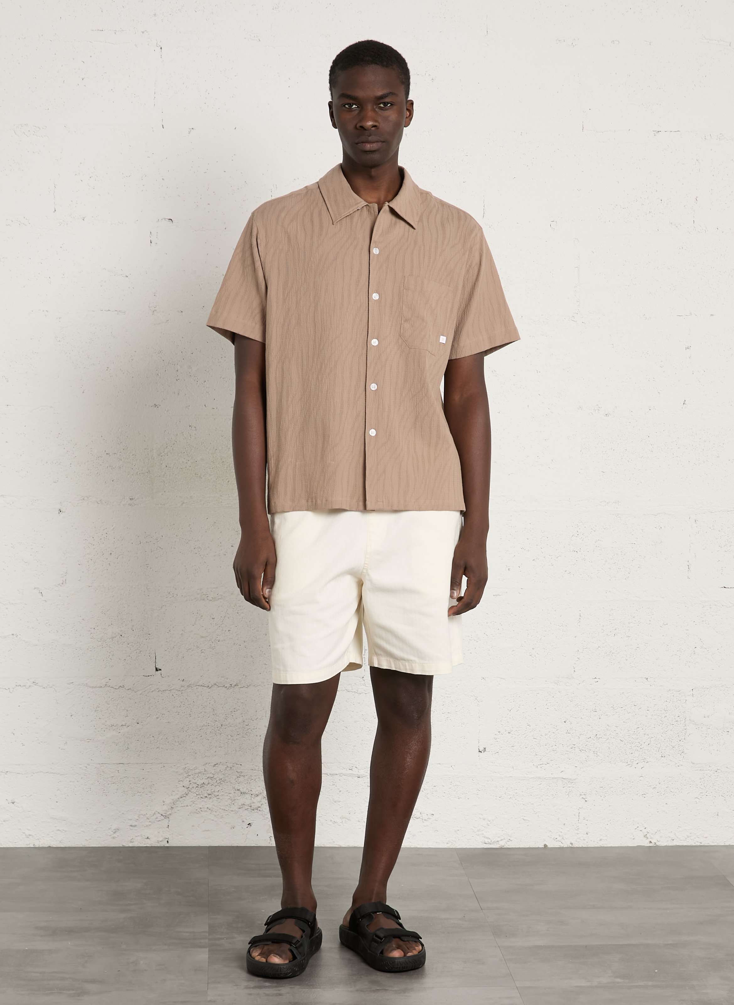 Oversized blouse met klassieke kraag | biokatoenblend FARAH Grijs