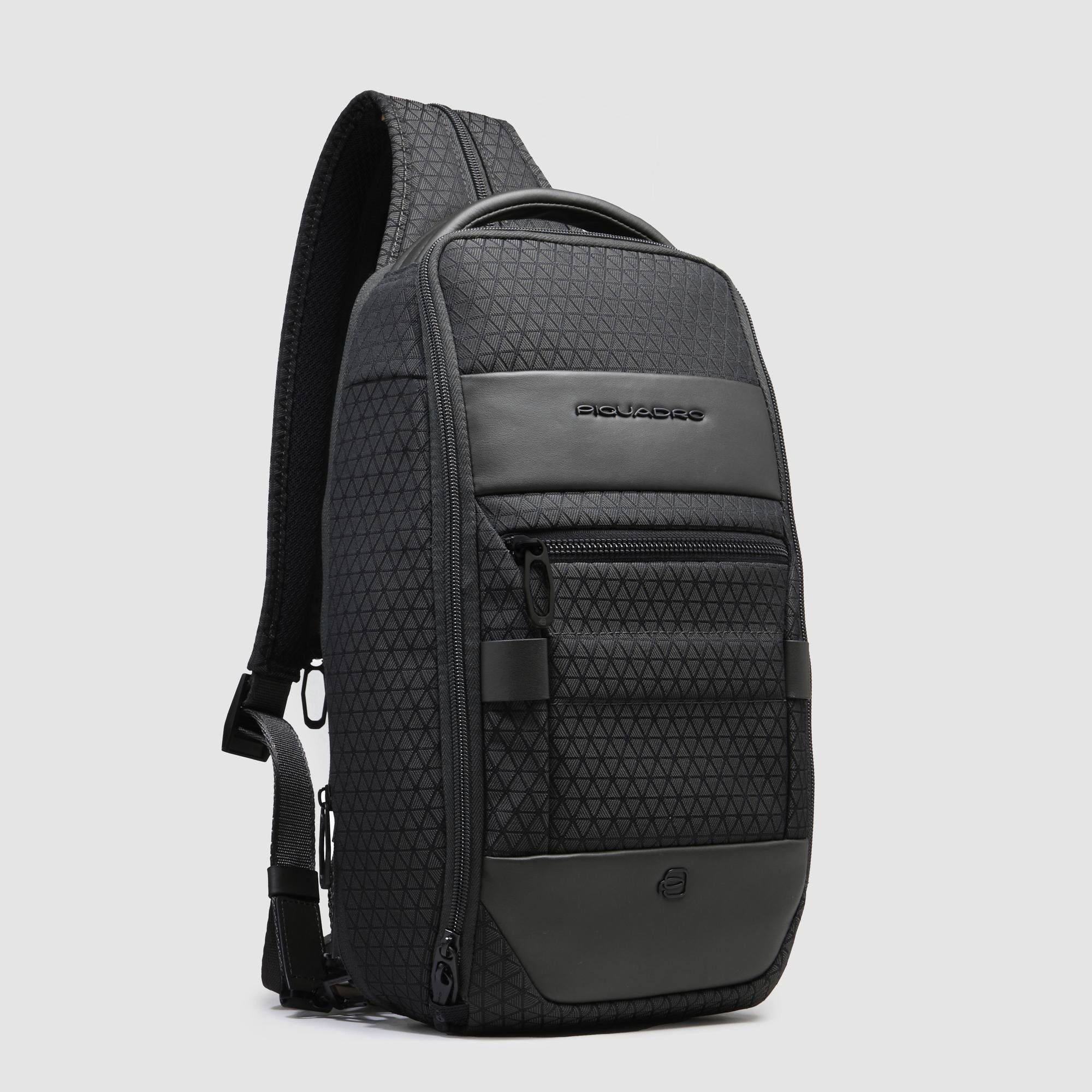 Recycled fabric chest bag PIQUADRO Black