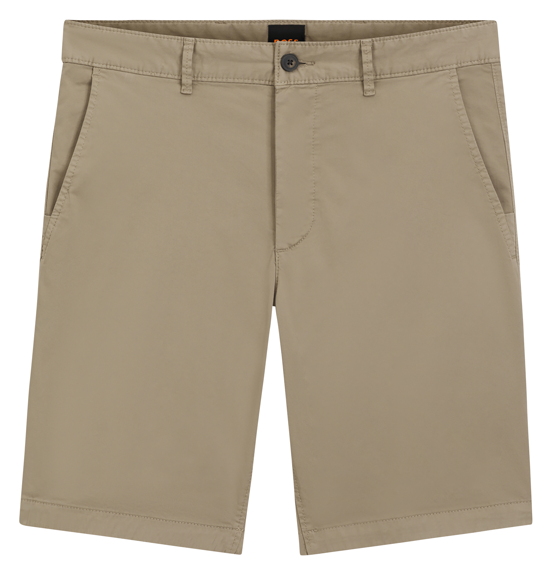 Short droit en coton mélangé BOSS Marron