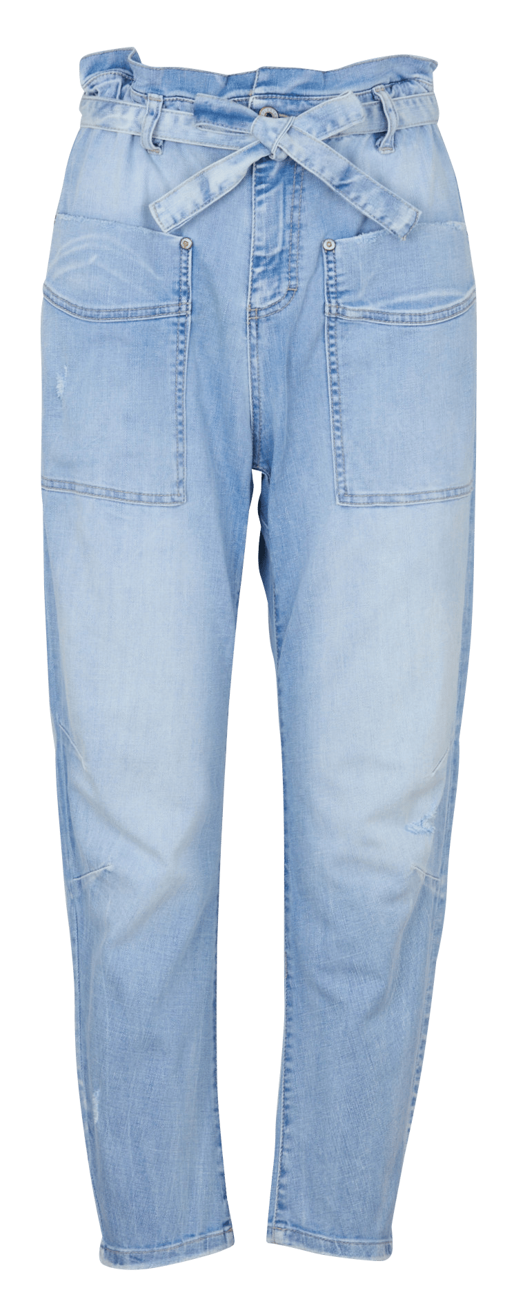 High-waisted straight jeans PLEASE Blue