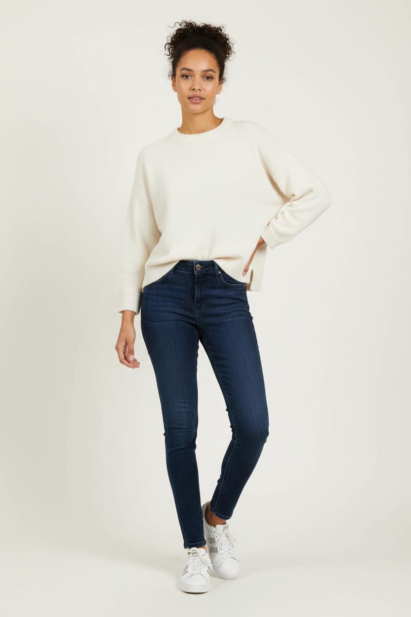Cropped slim jeans with studs SEZANE - Seconde main Blue
