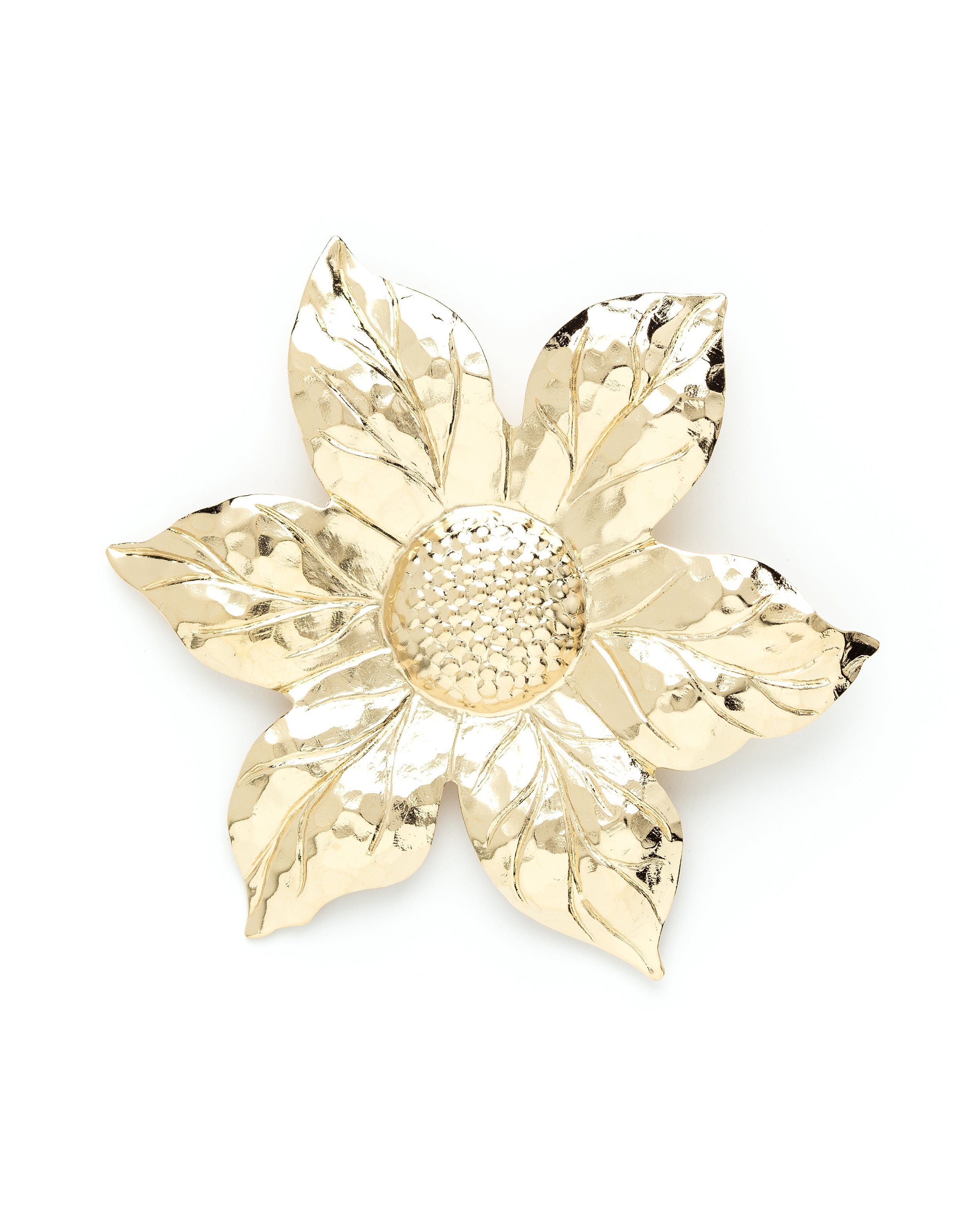 Gold-plated flower brooch MONSIEUR SIMONE Golden