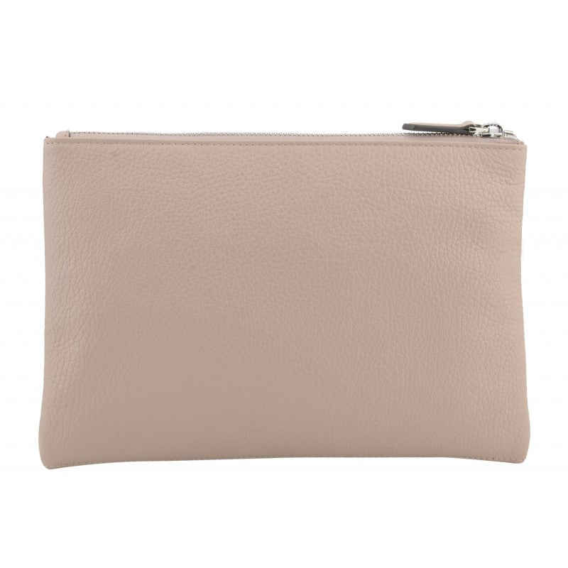 Calfskin leather shoulder bag Brown