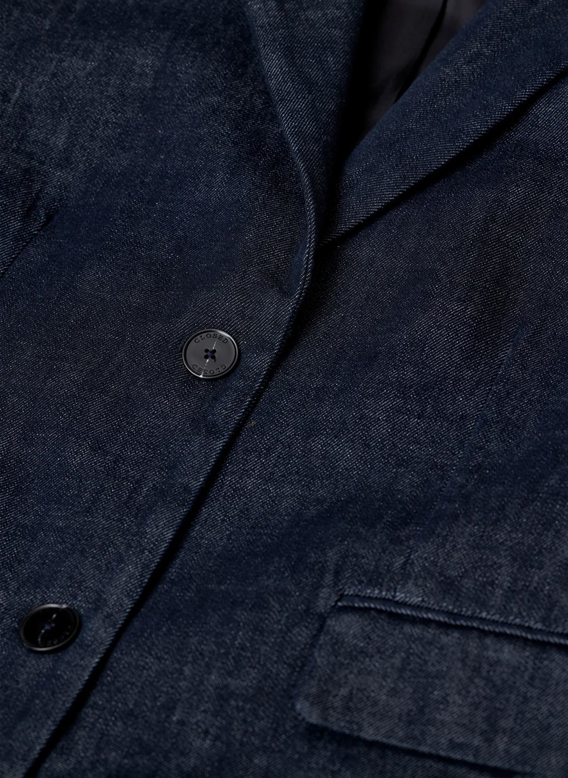 Blazer col tailleur en coton  CLOSED Bleu