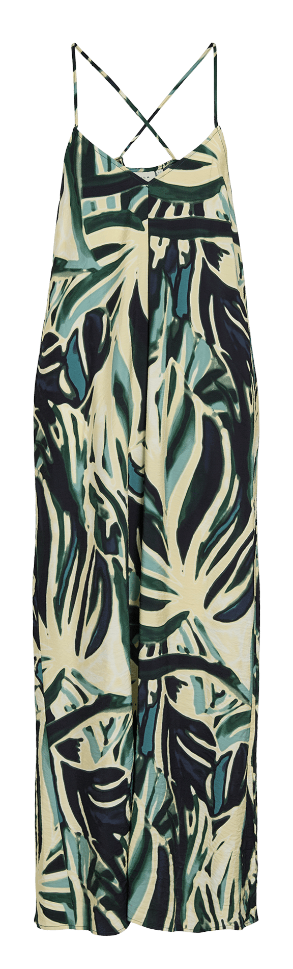 Halflange jurk met print VILA Blauw