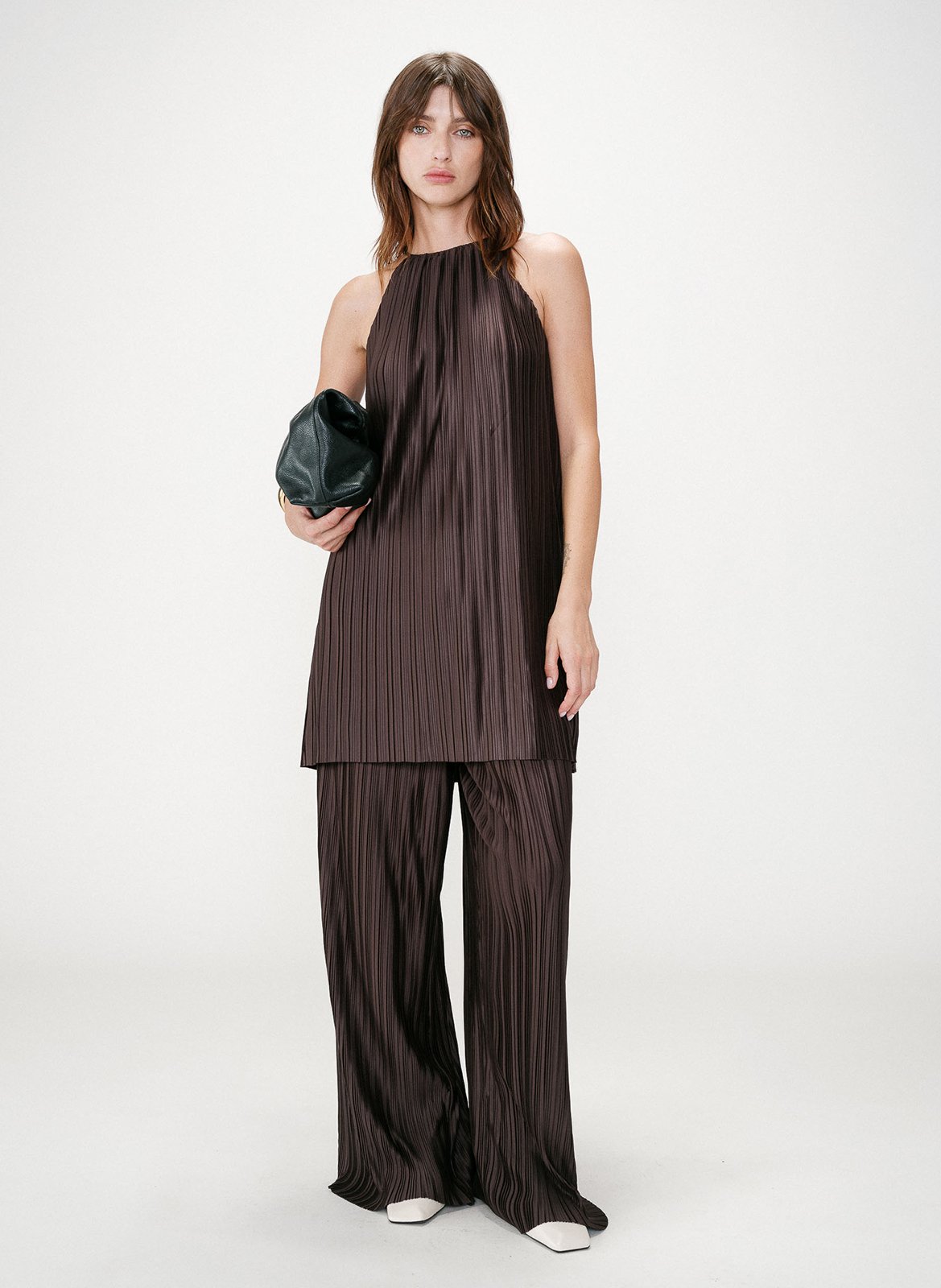 Robe courte col rond GRACE ET MILA Brown