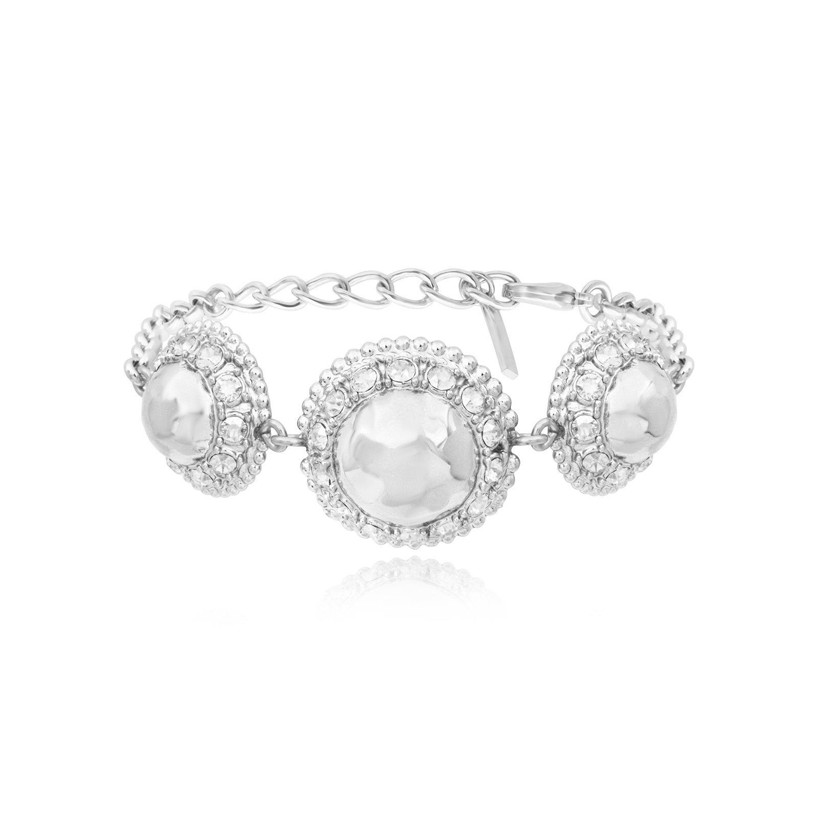 Bracelet chaîne  ronds signature SATELLITE PARIS Argent