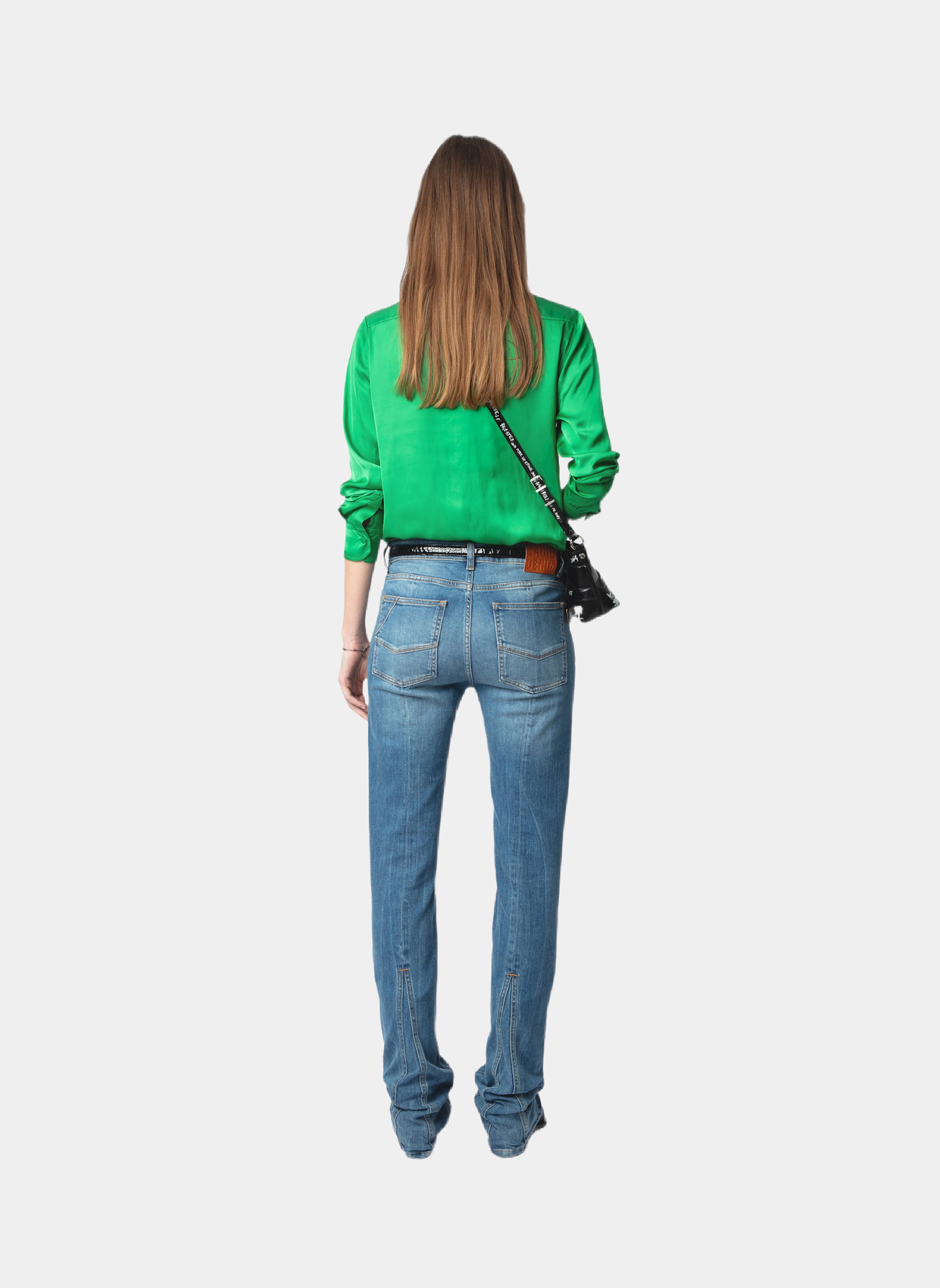 Chemise col lavallière satinée ZADIG&VOLTAIRE Vert