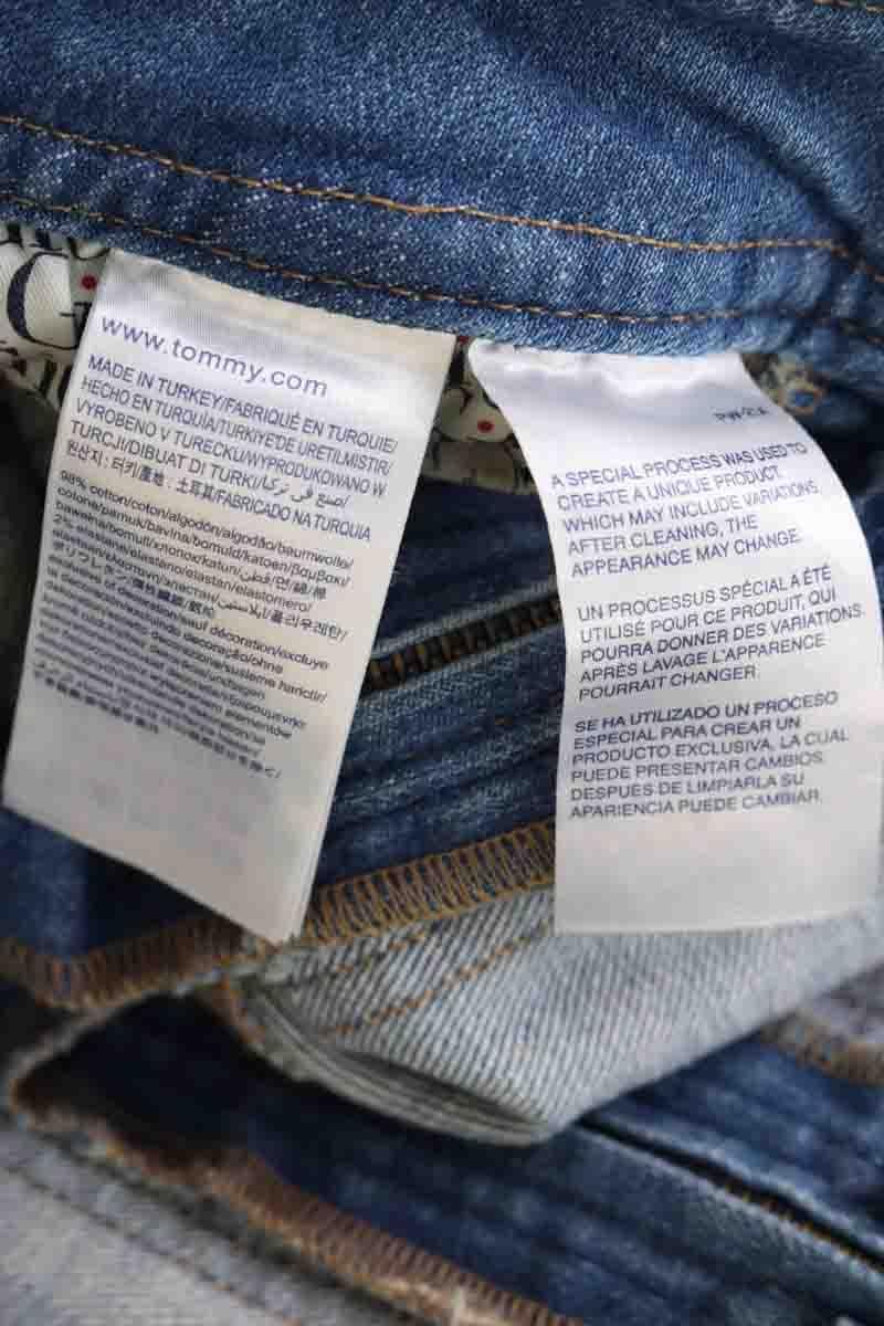Straight cotton-blend pants TOMMY HILFIGER - SECONDE MAIN Blue