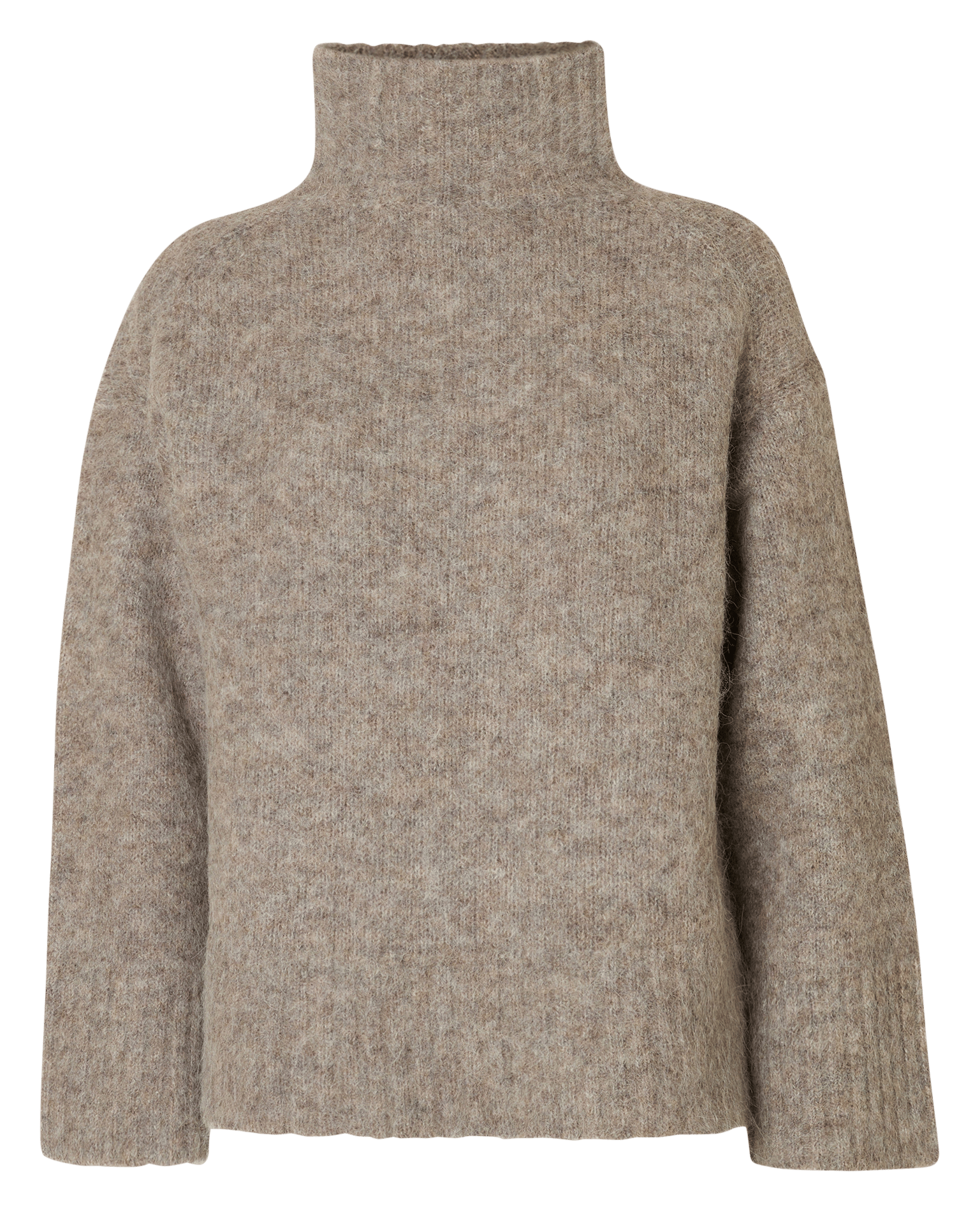 Pull col montant en laine mélangée | Gris SELECTED Femme