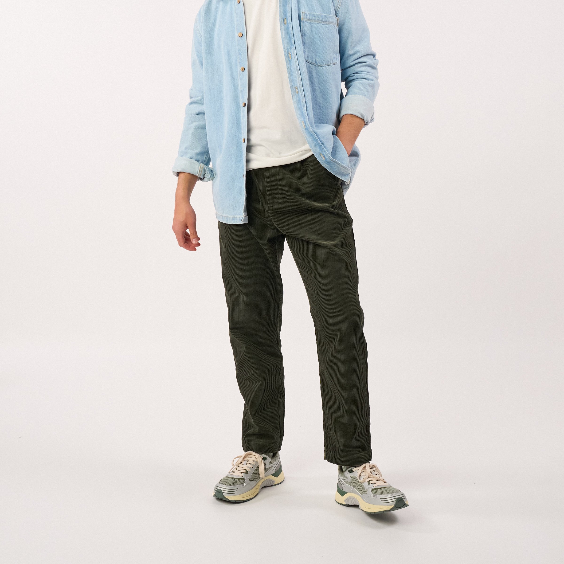 Velvet trousers | Khaki BILLYBELT Men