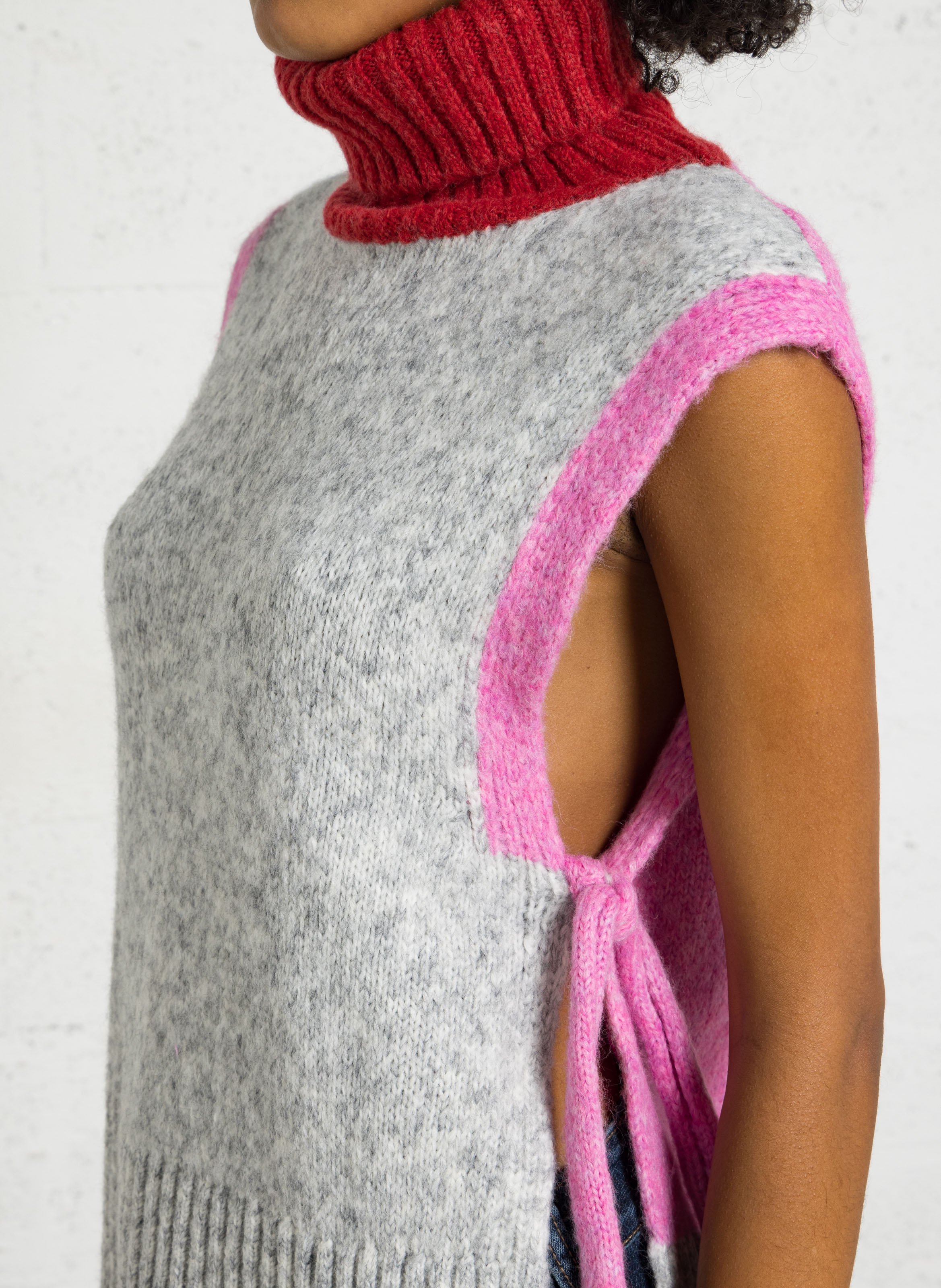 Pull droit col roulé DR BLOOM Argent
