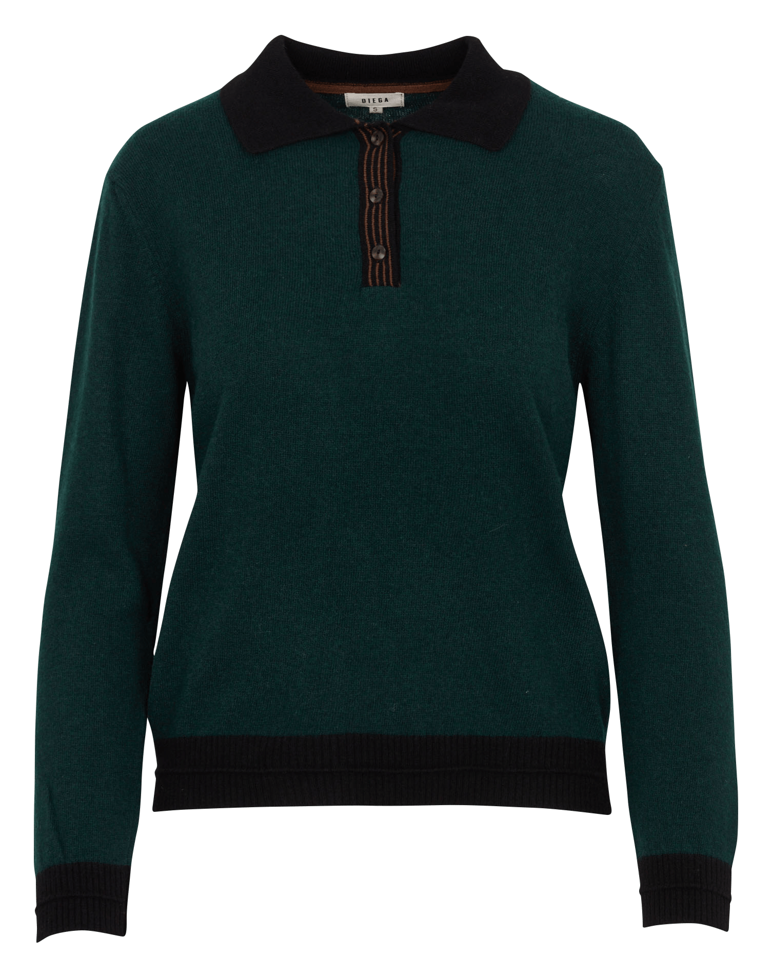 Wollmix-Pullover mit Polokragen DIEGA Grun