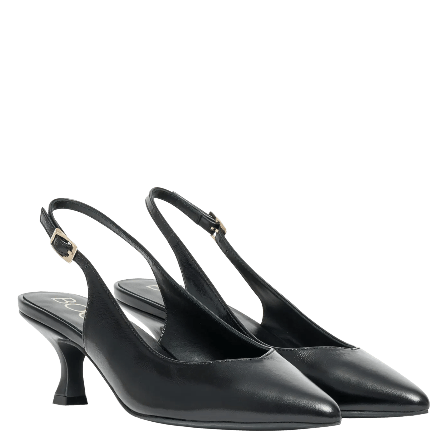 Slingback-Pumps aus Leder | Schwarz BOCAGE Damen