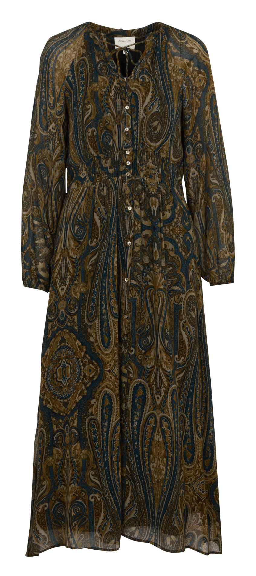 Robe longue cintrée imprimée MAISON 123 Vert